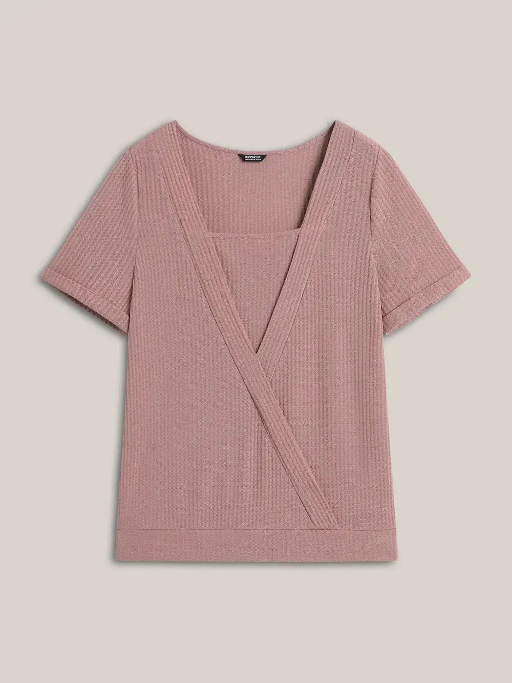 2-In-1 Wrap Textured Solid T-Shirt