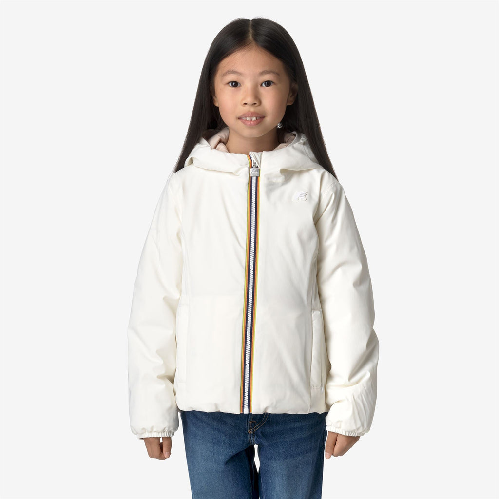 P. LILY ST WARM REVERSIBLE - Jackets - Short - Girl - WHITE G-PINK T
