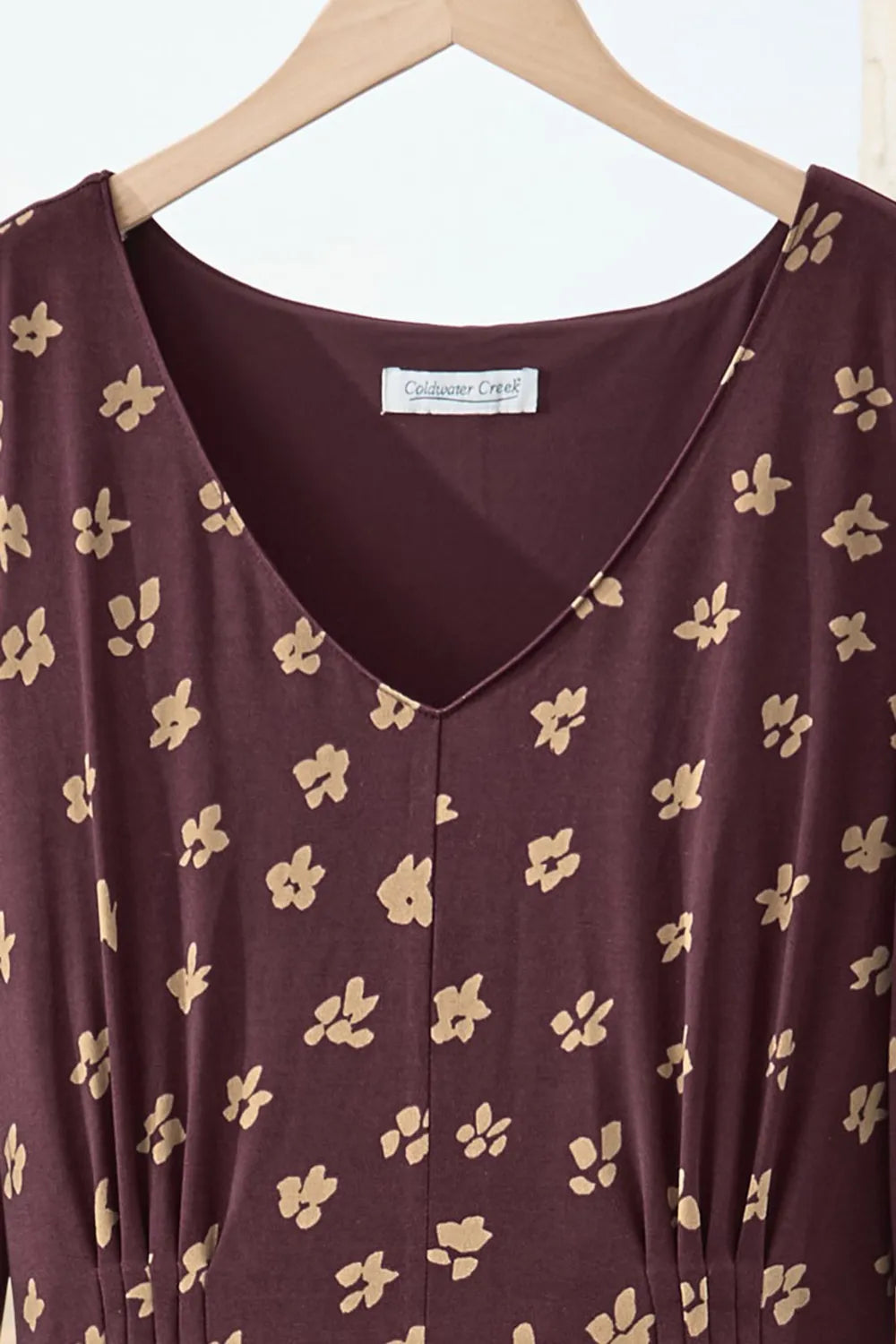 Abstract Petals 3/4 Sleeve Knit Dress