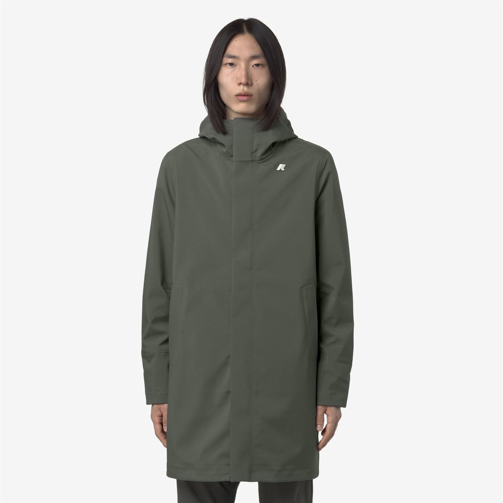 THOMAS BONDED - Jackets - Long - Man - GREEN BLACKISH-BLUE DEPTH