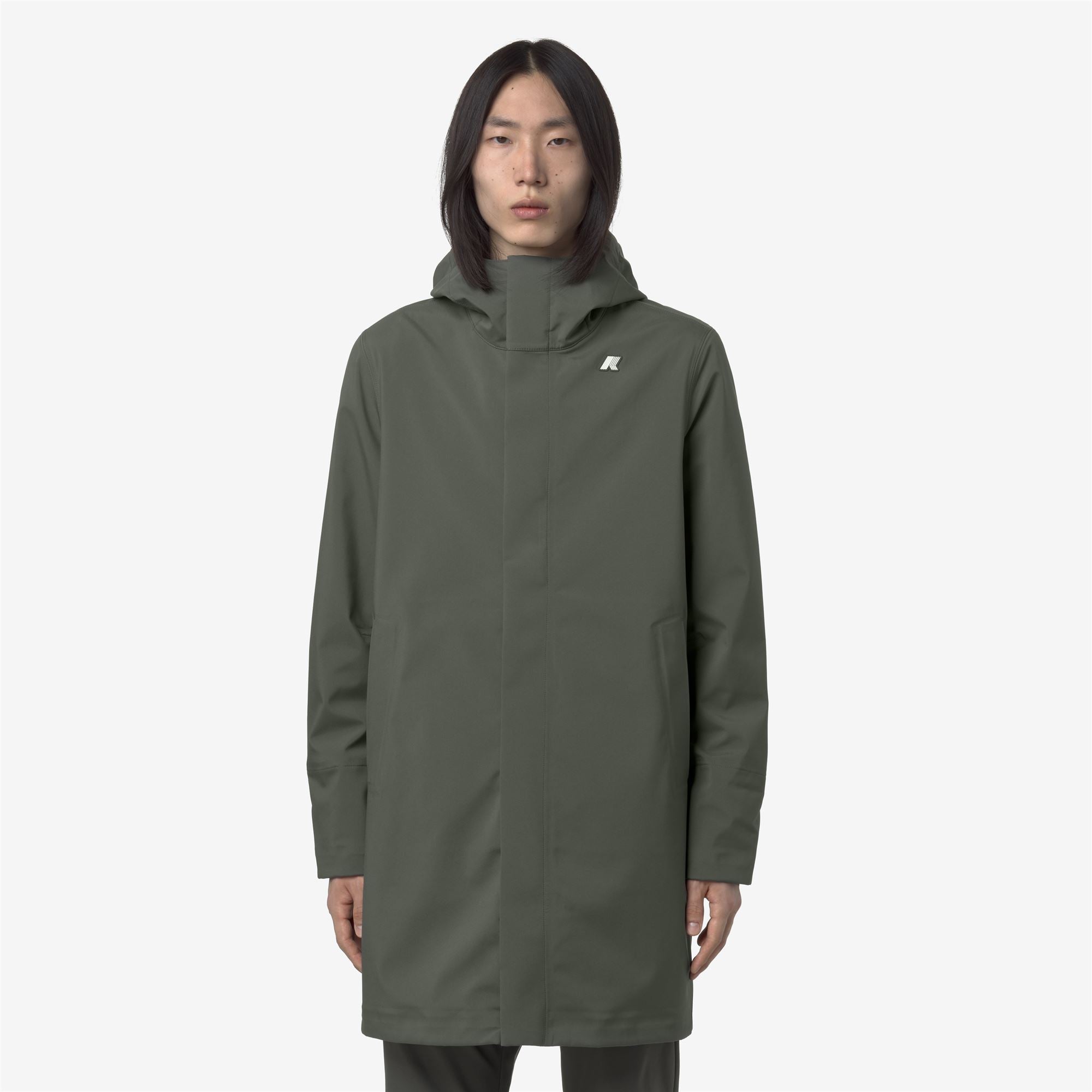 THOMAS BONDED - Jackets - Long - Man - GREEN BLACKISH-BLUE DEPTH