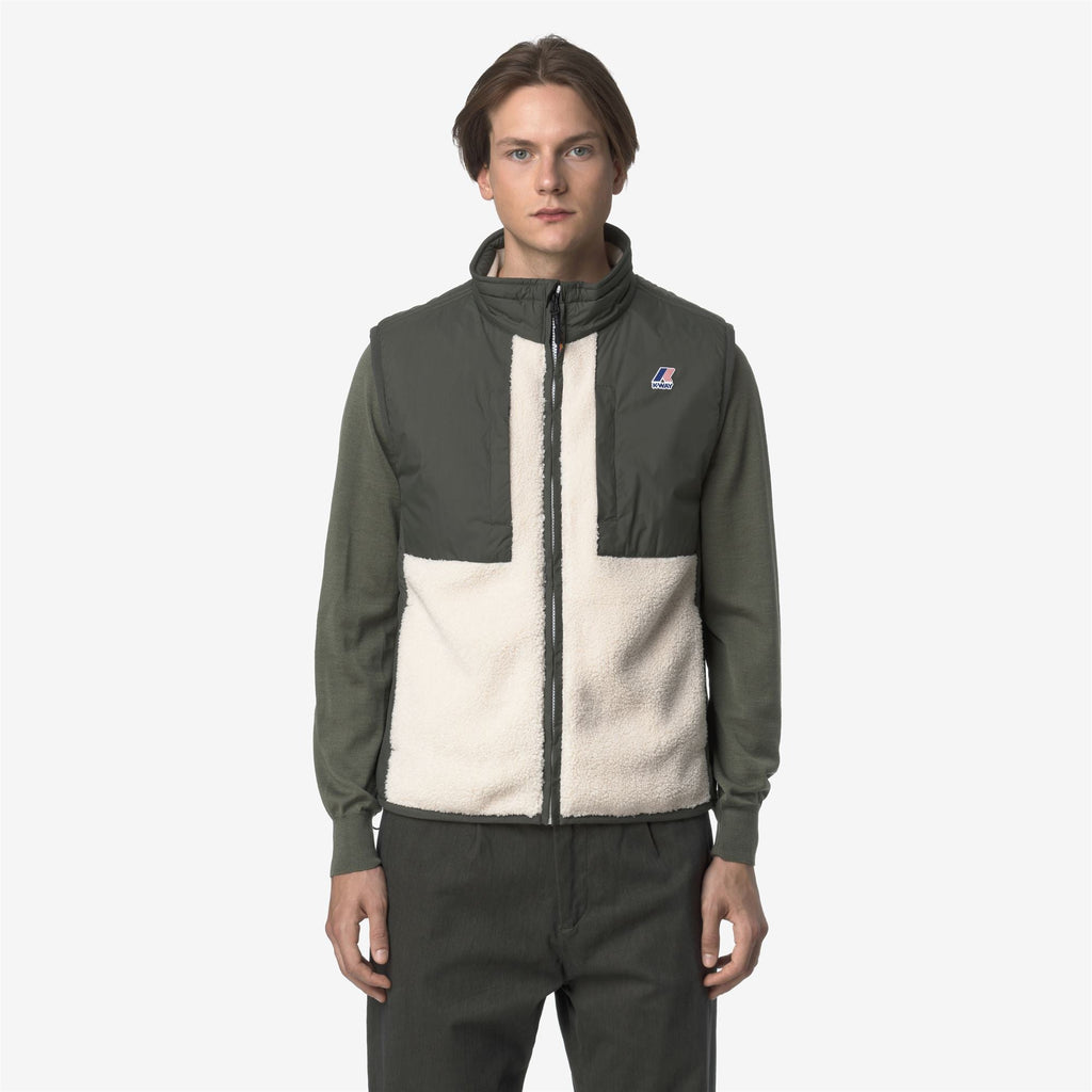 VITAL 4.0 ORSETTO - Fleece - Vest - Unisex - GREEN BLACKISH--ECRU