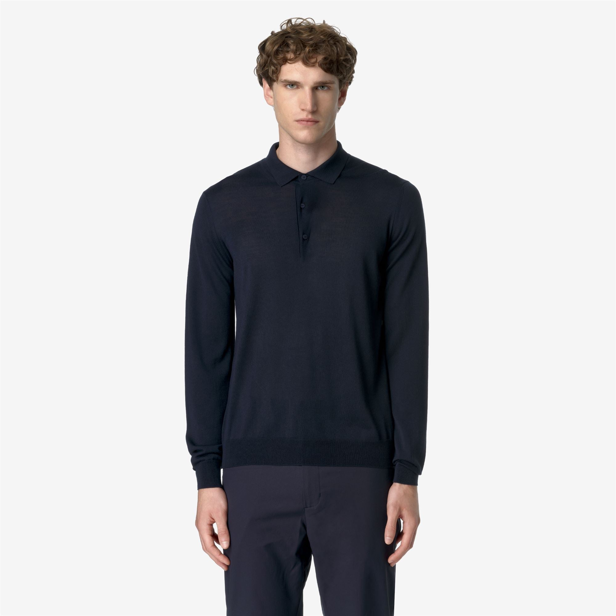 REY WOOL MERINO BLEND - KNITWEAR - Pull Over - Man - BLUE DEPTH