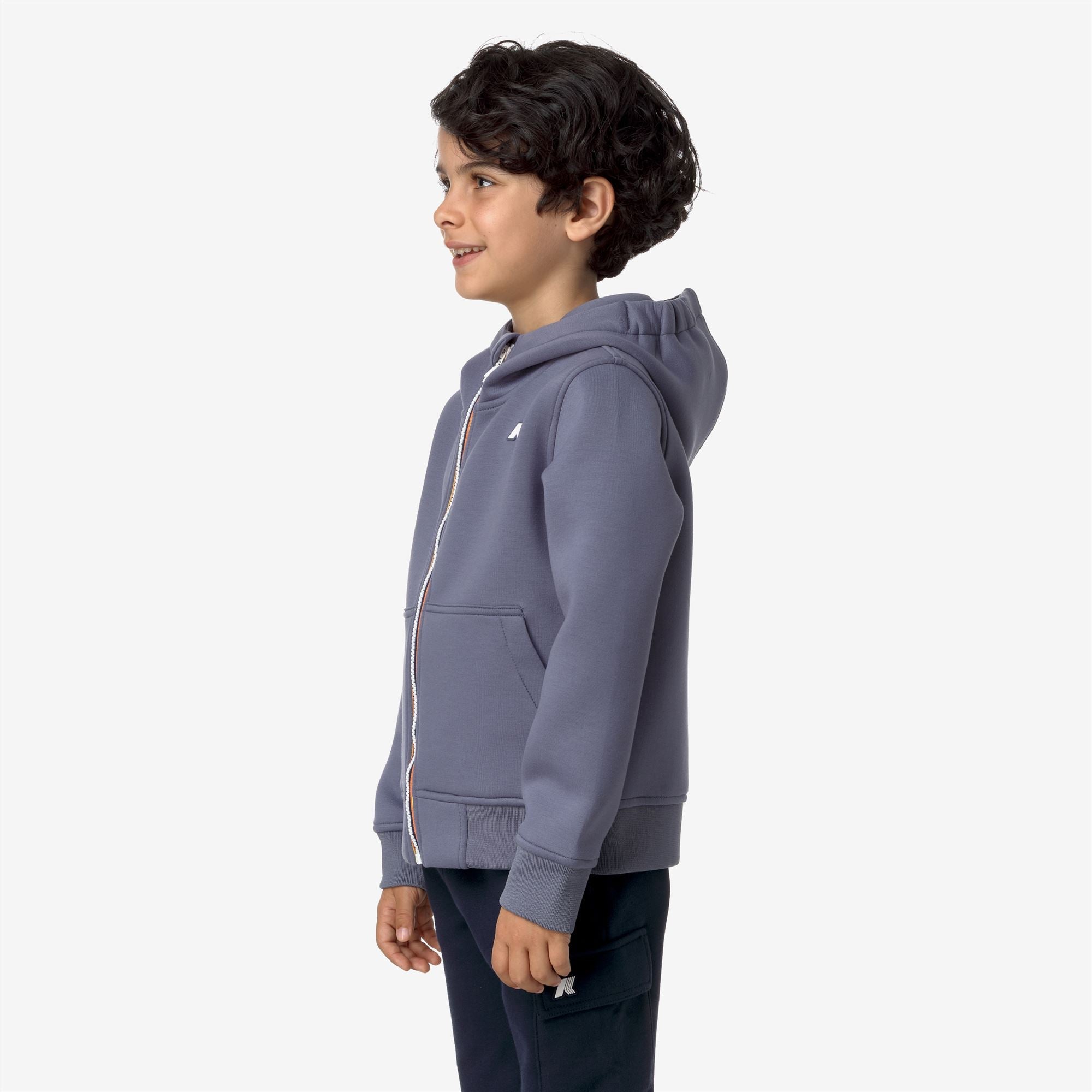 P. BERENGER SPACER - Fleece - Jacket - Boy - GREY BLUE AVIO