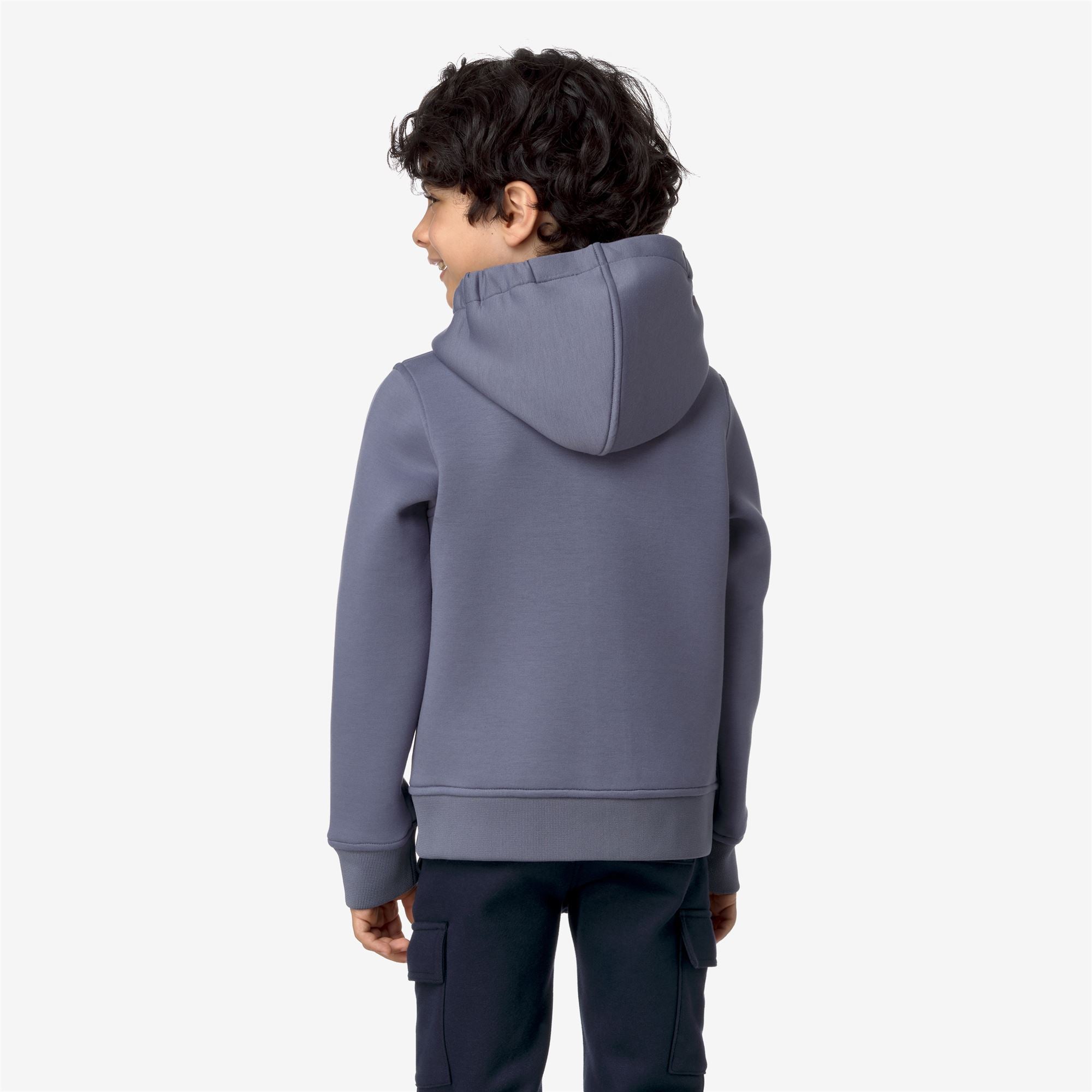 P. BERENGER SPACER - Fleece - Jacket - Boy - GREY BLUE AVIO