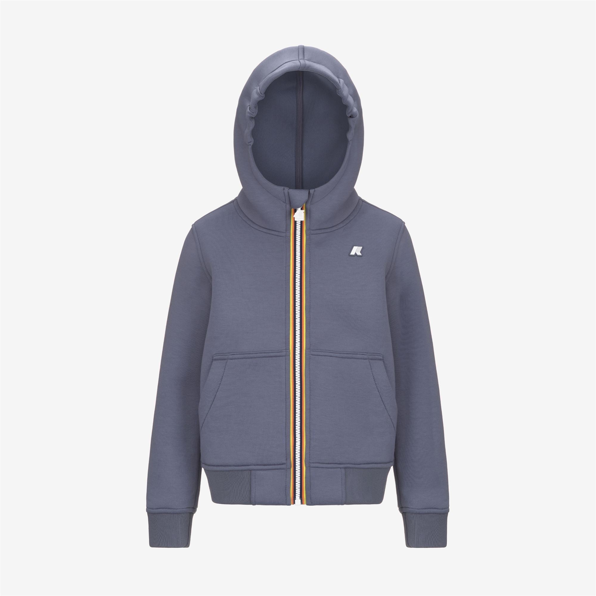 P. BERENGER SPACER - Fleece - Jacket - Boy - GREY BLUE AVIO
