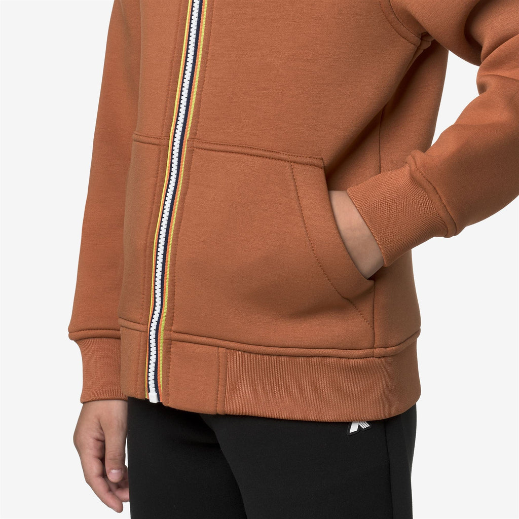 P. BERENGER SPACER - Fleece - Jacket - Boy - ORANGE ADOBE