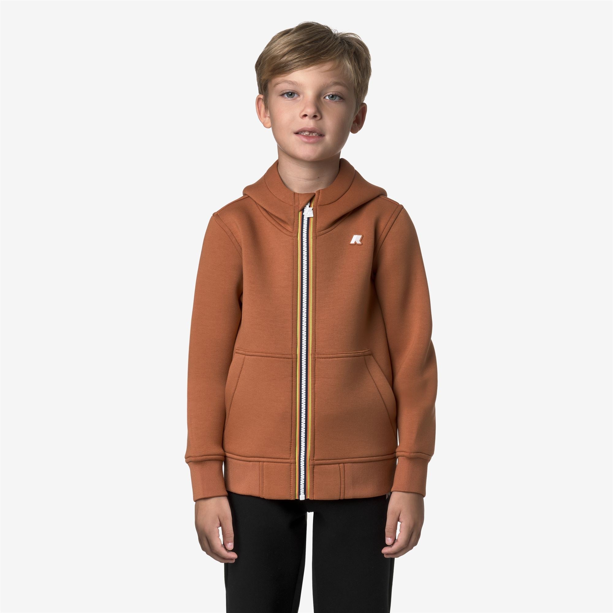 P. BERENGER SPACER - Fleece - Jacket - Boy - ORANGE ADOBE
