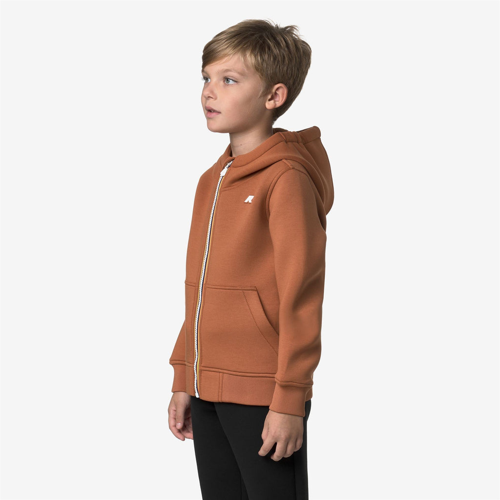 P. BERENGER SPACER - Fleece - Jacket - Boy - ORANGE ADOBE
