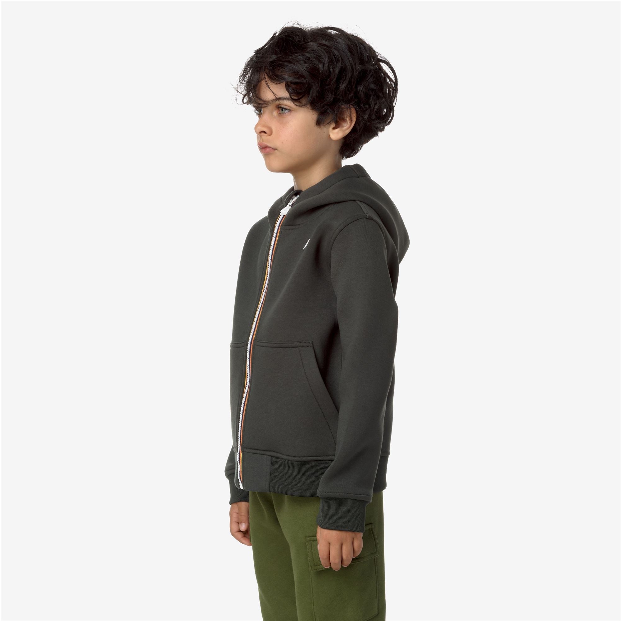 P. BERENGER SPACER - Fleece - Jacket - Boy - GREEN BLACKISH