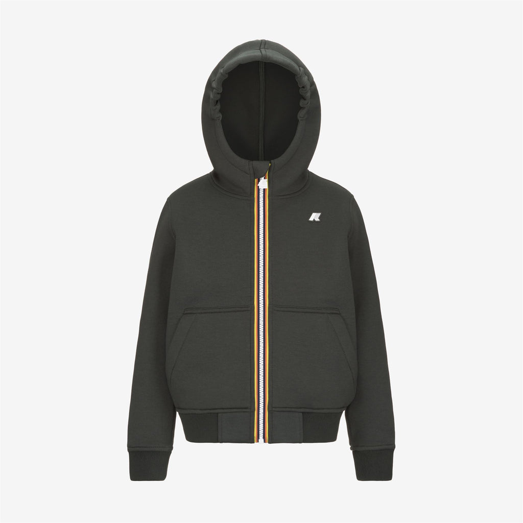 P. BERENGER SPACER - Fleece - Jacket - Boy - GREEN BLACKISH