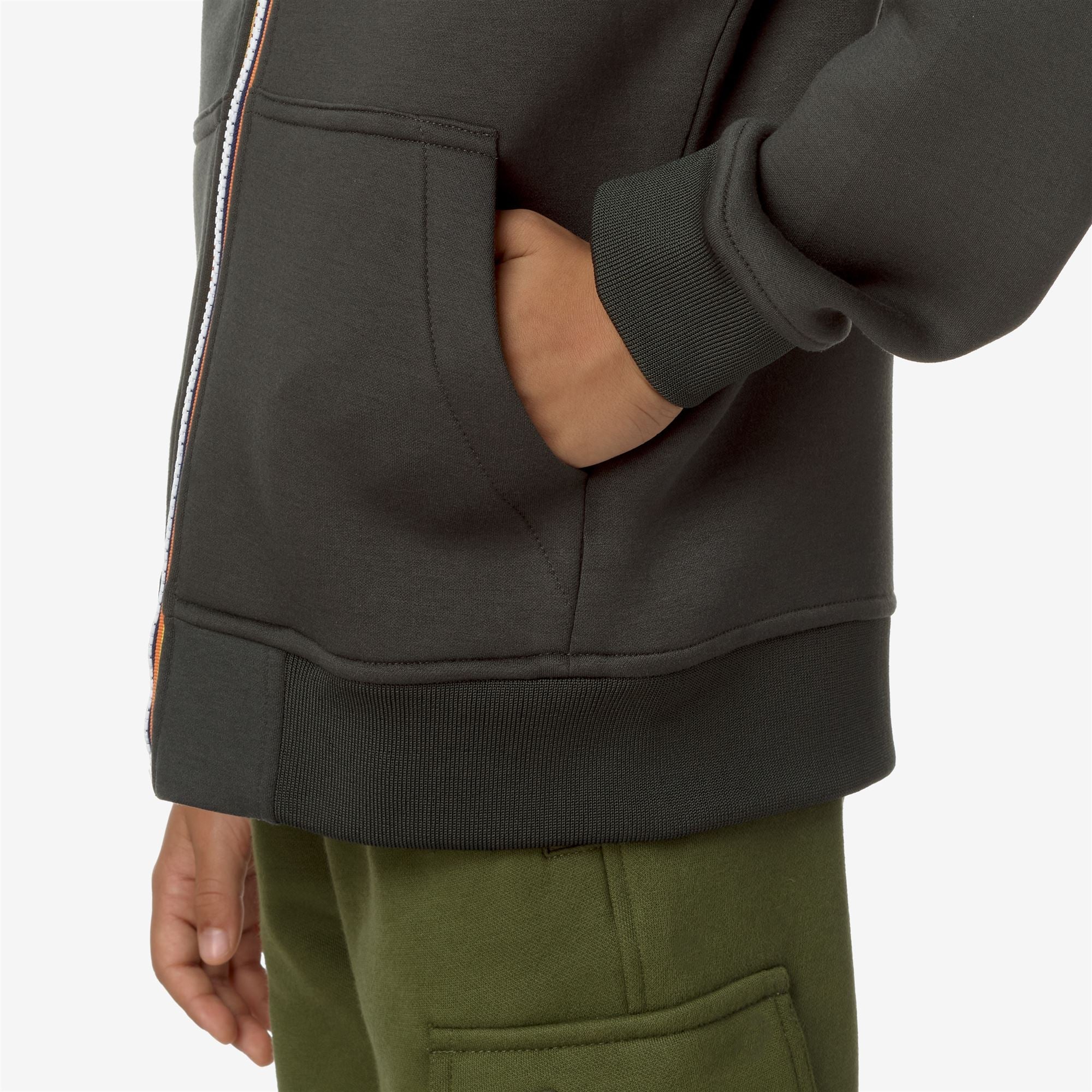 P. BERENGER SPACER - Fleece - Jacket - Boy - GREEN BLACKISH