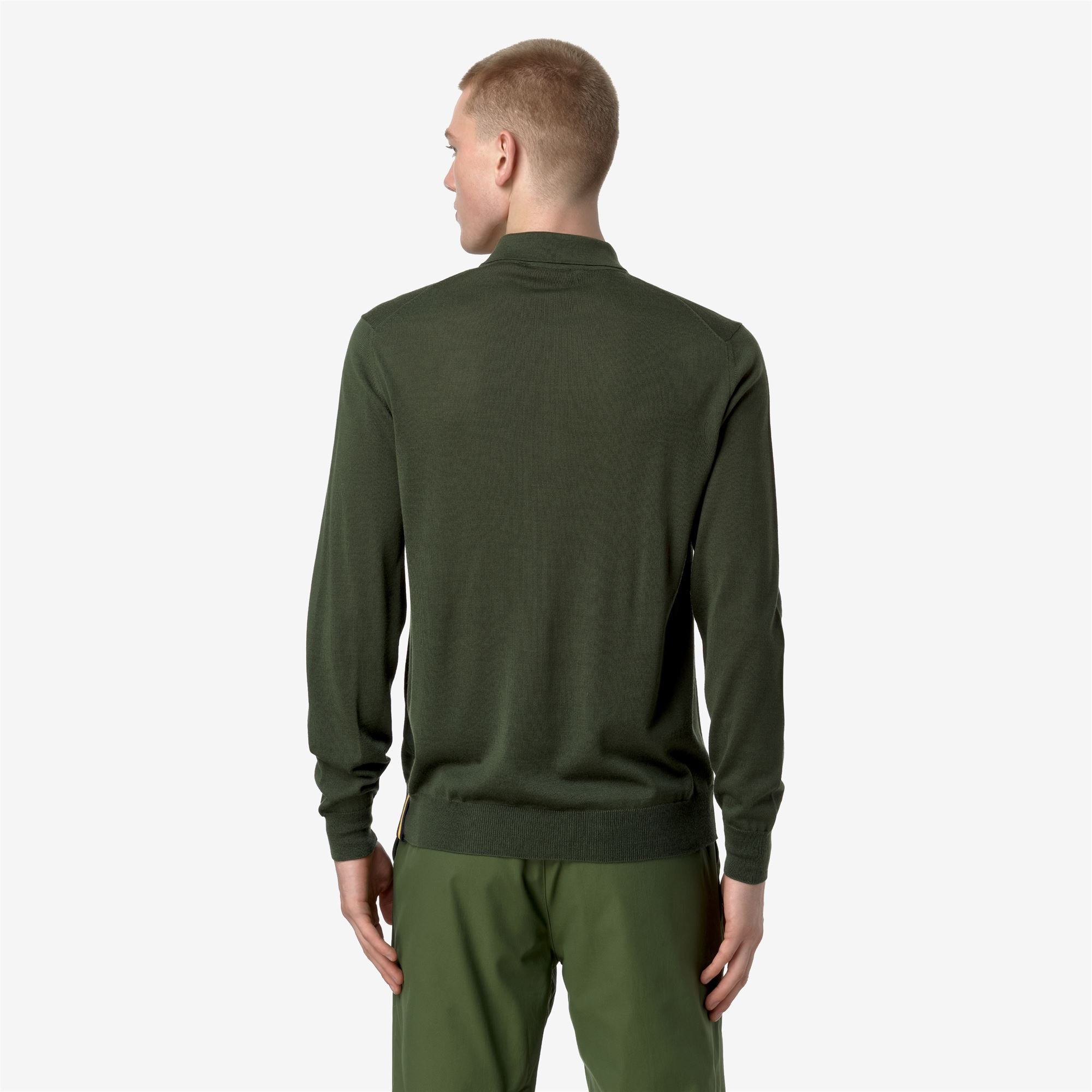 REY WOOL MERINO BLEND - KNITWEAR - Pull Over - Man - GREEN BLACK FOREST