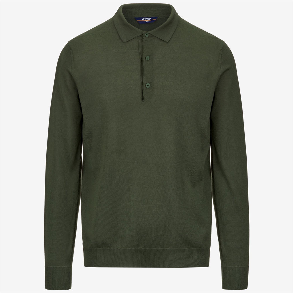 REY WOOL MERINO BLEND - KNITWEAR - Pull Over - Man - GREEN BLACK FOREST