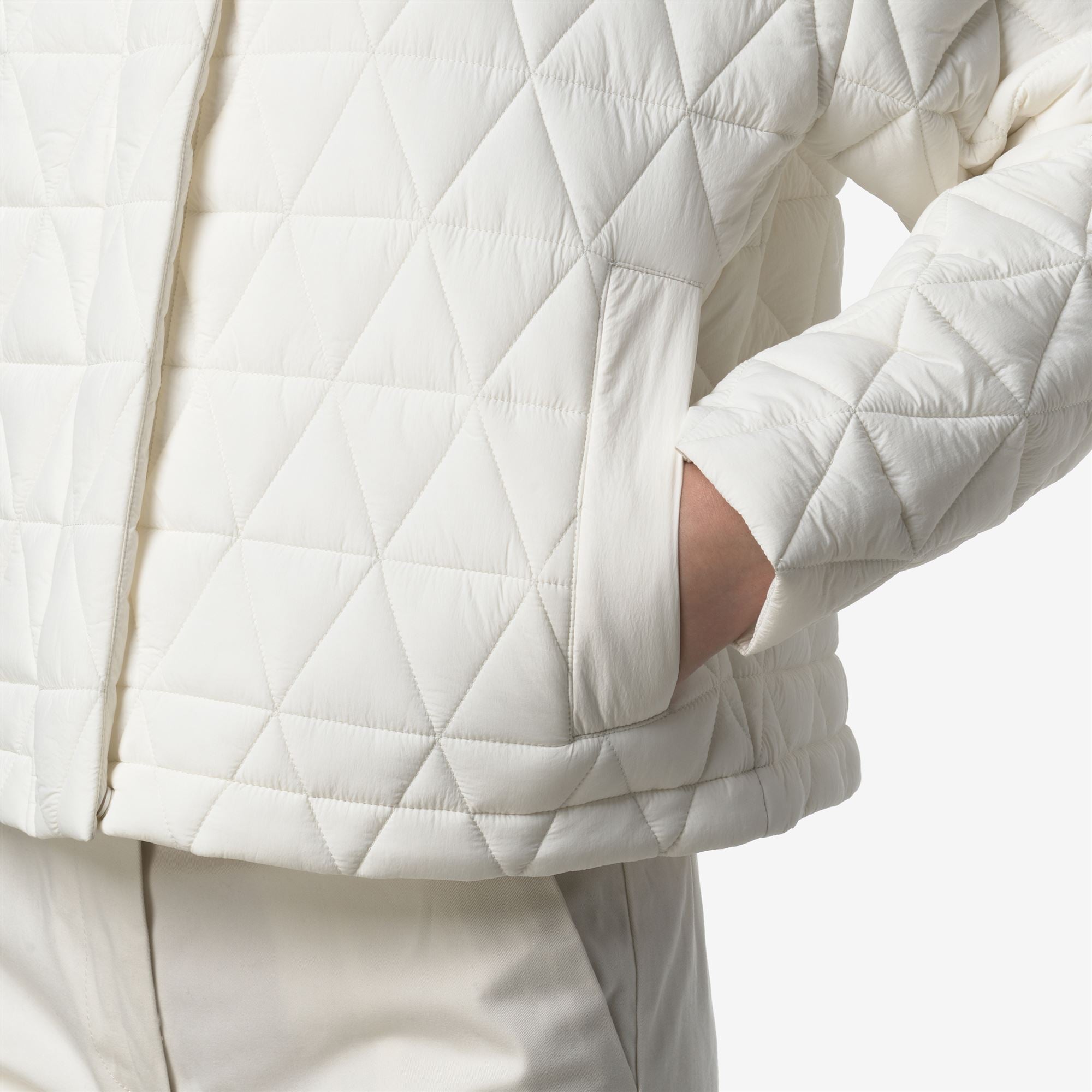 SABRINA DIAMOND QUILTED WARM - Jackets - Short - Woman - WHITE GARDENIA