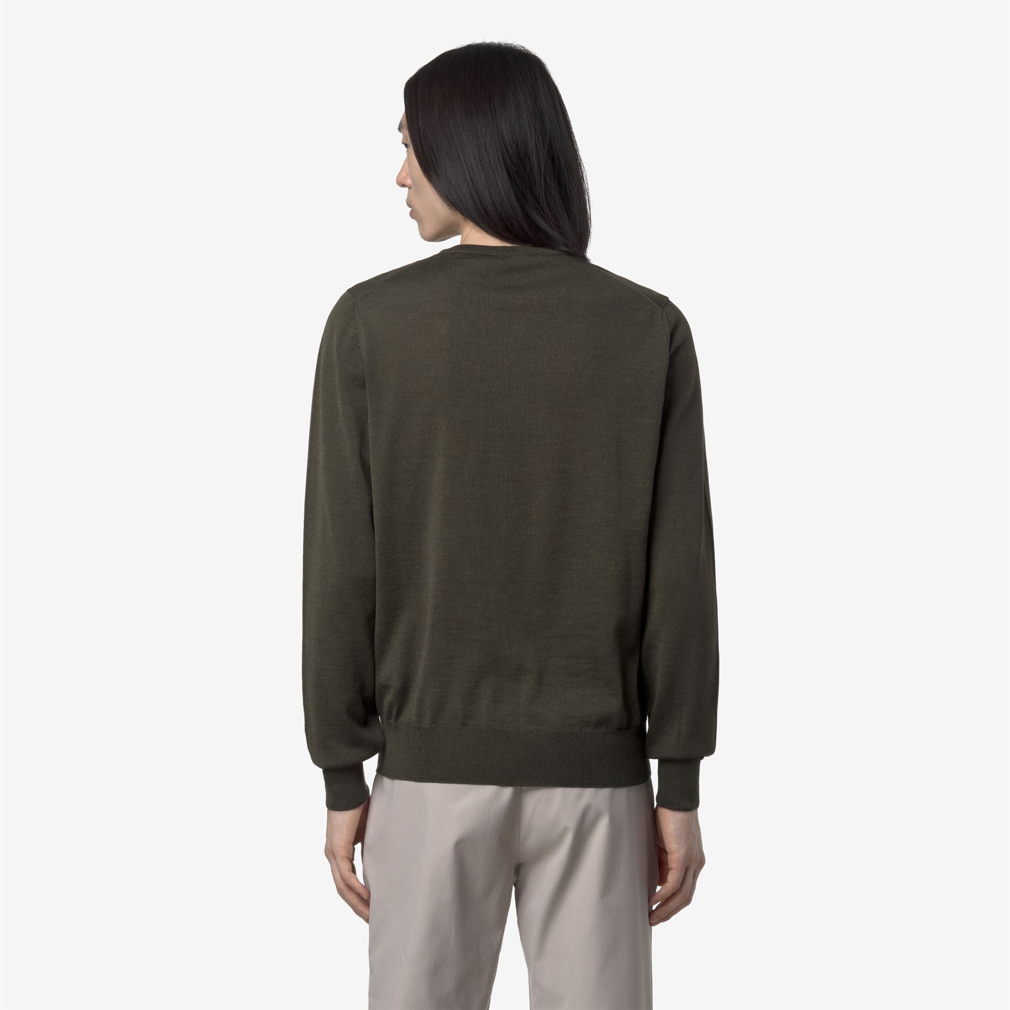 ANTOINE MERINO - KNITWEAR - Pull Over - Man - GREEN BLACKISH