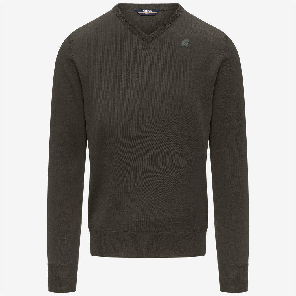 ANTOINE MERINO - KNITWEAR - Pull Over - Man - GREEN BLACKISH