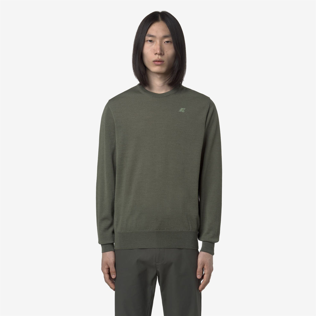 SEBASTIEN MERINO - KNITWEAR - Pull Over - Man - GREEN SAGE
