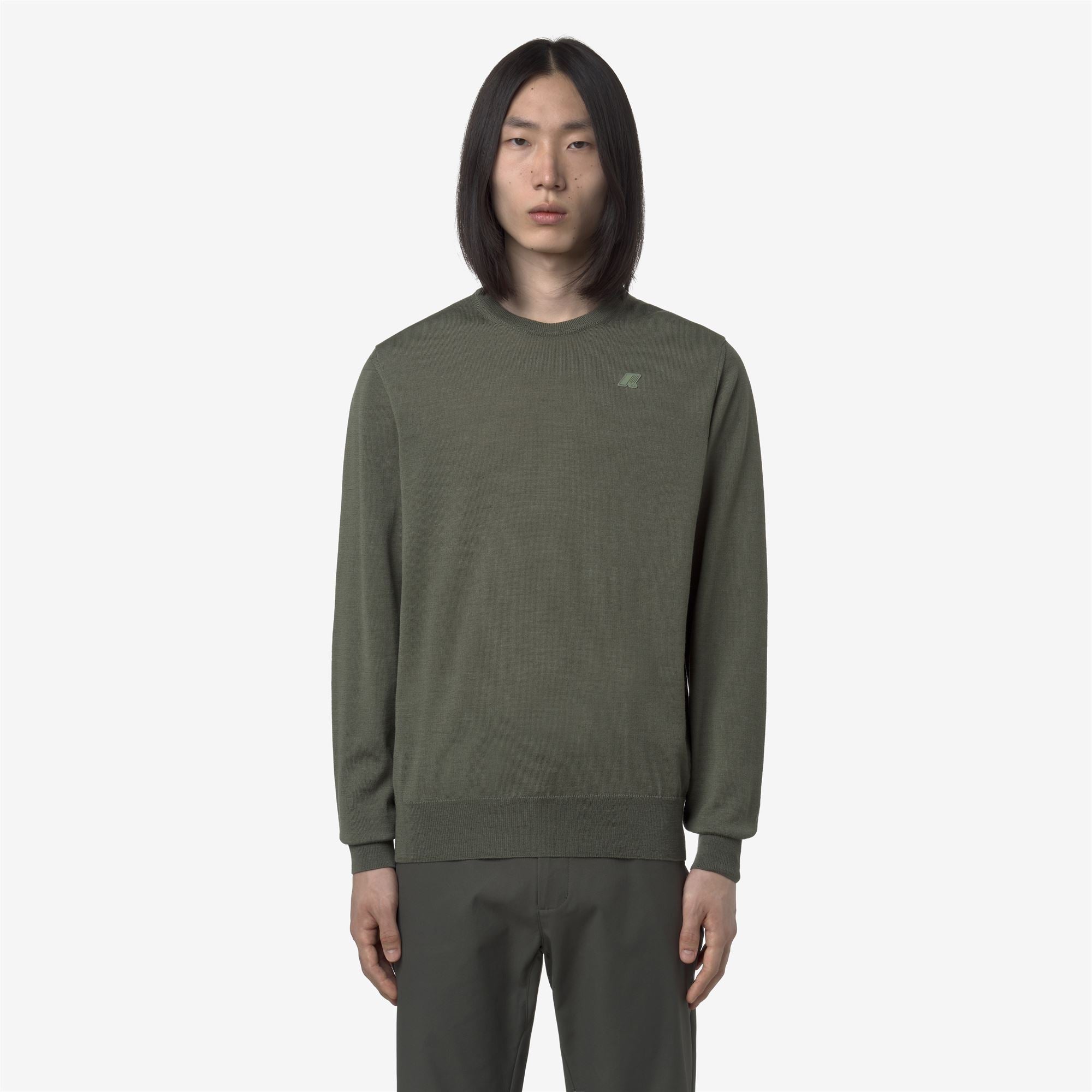 SEBASTIEN MERINO - KNITWEAR - Pull Over - Man - GREEN SAGE