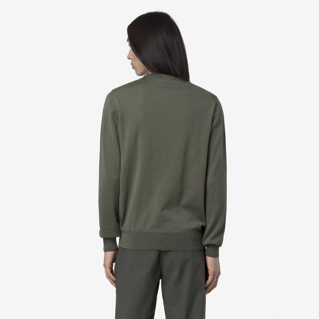 SEBASTIEN MERINO - KNITWEAR - Pull Over - Man - GREEN SAGE