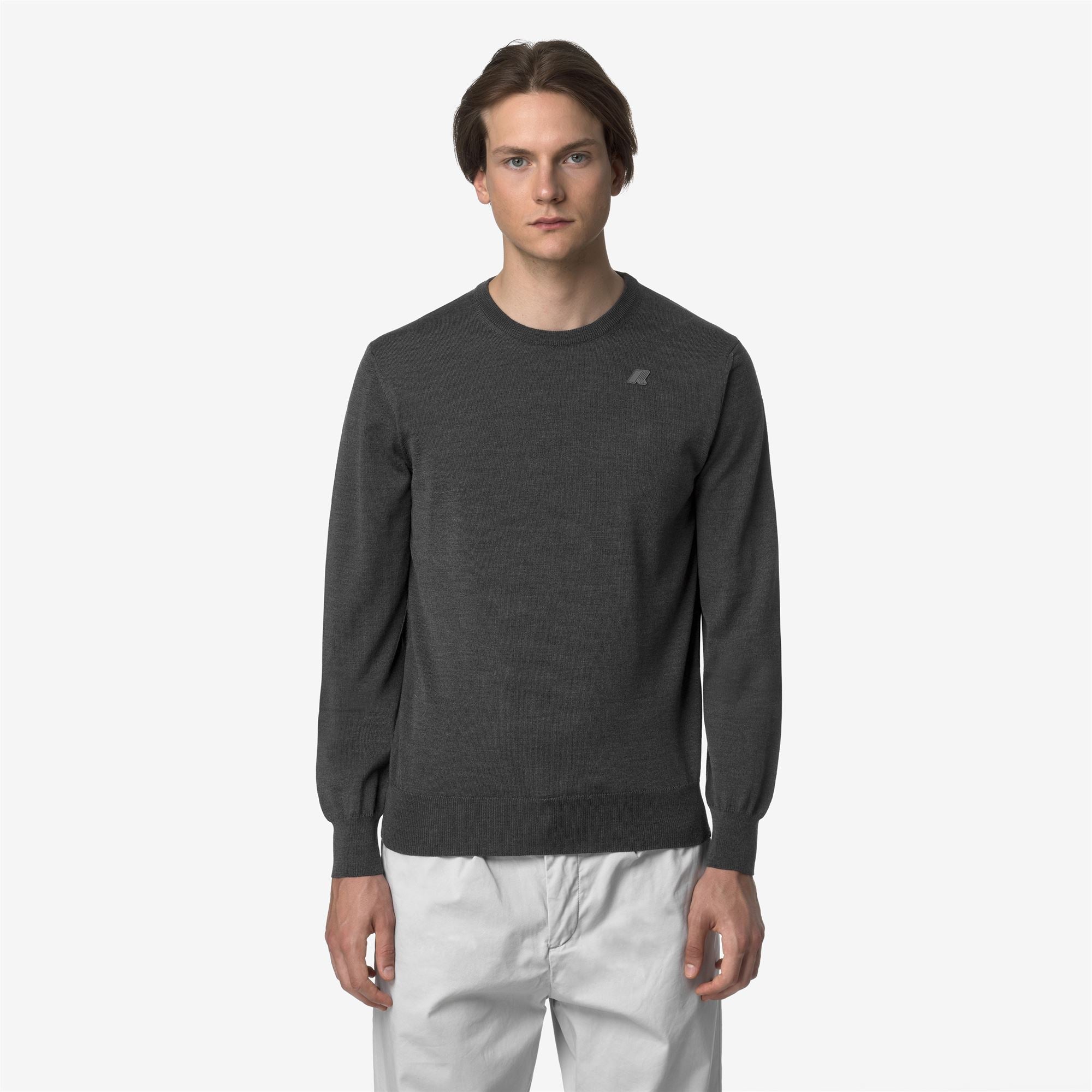 SEBASTIEN MERINO - KNITWEAR - Pull Over - Man - GREY MD MEL