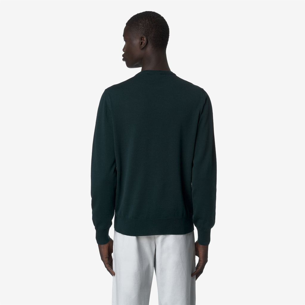 SEBASTIEN MERINO - KNITWEAR - Pull Over - Man - GREEN PONDEROSA