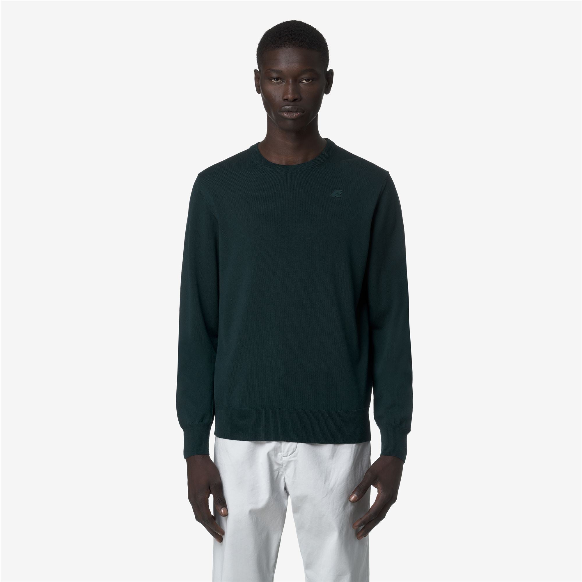 SEBASTIEN MERINO - KNITWEAR - Pull Over - Man - GREEN PONDEROSA