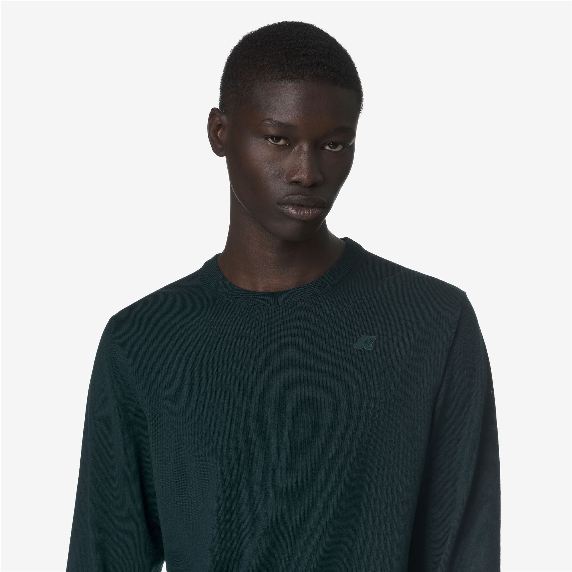 SEBASTIEN MERINO - KNITWEAR - Pull Over - Man - GREEN PONDEROSA
