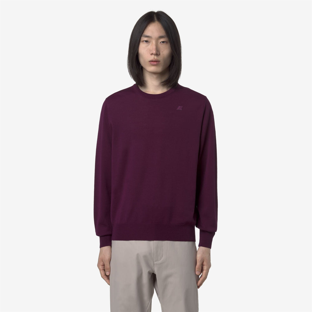 SEBASTIEN MERINO - KNITWEAR - Pull Over - Man - VIOLET WINE