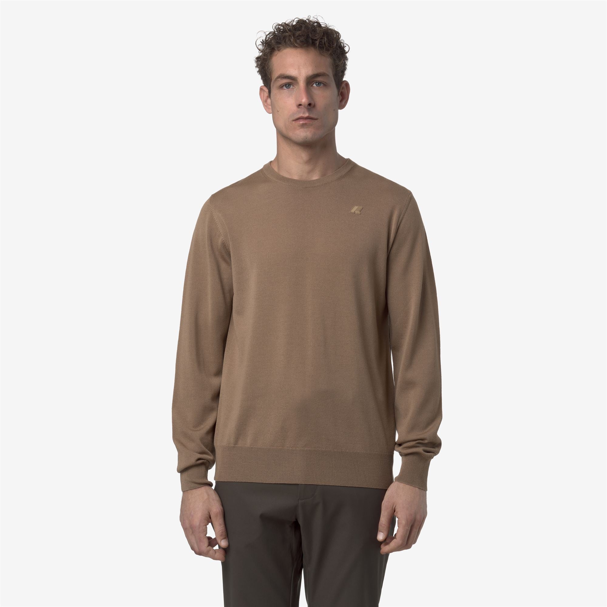 SEBASTIEN MERINO - KNITWEAR - Pull Over - Man - BROWN CARTOUCHE