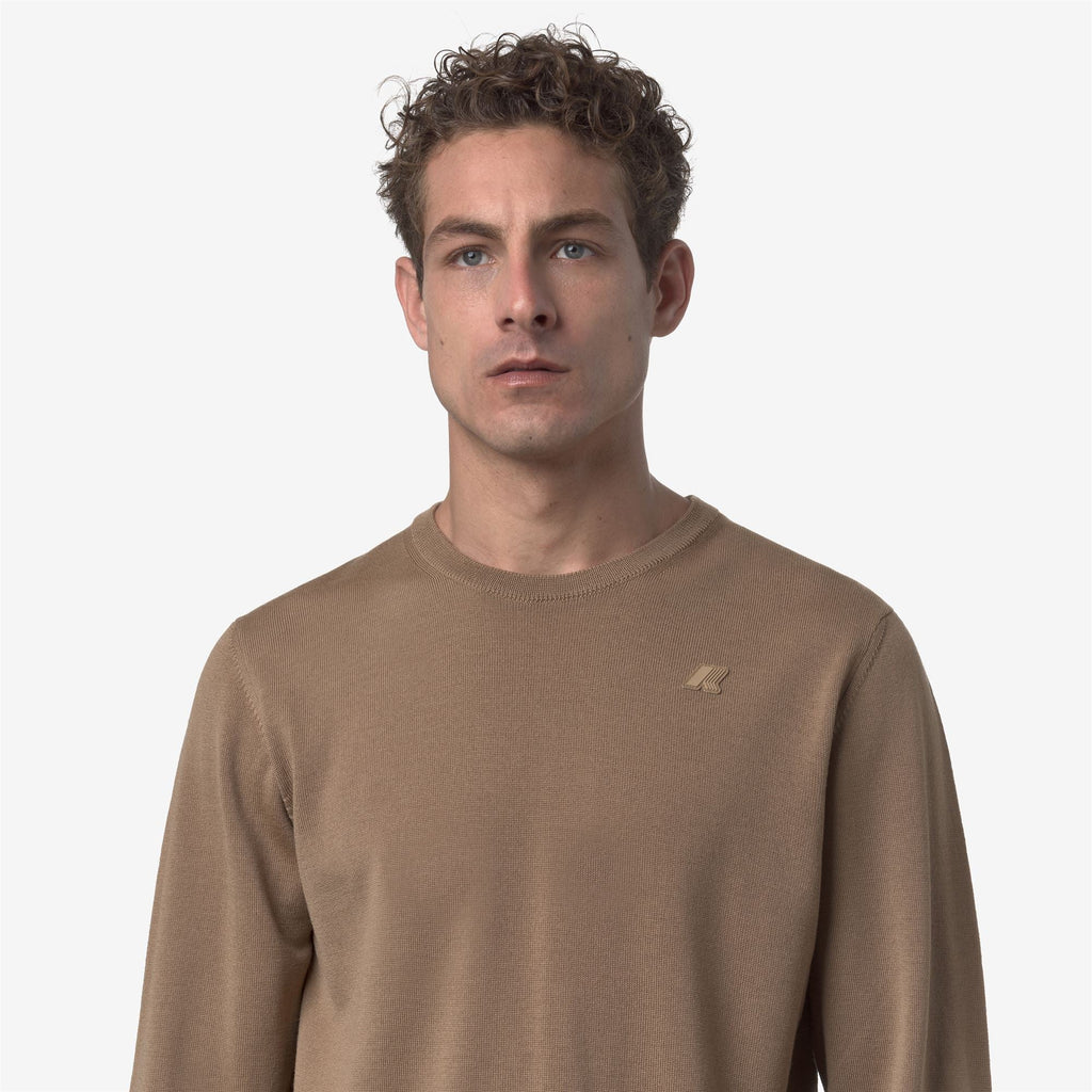 SEBASTIEN MERINO - KNITWEAR - Pull Over - Man - BROWN CARTOUCHE