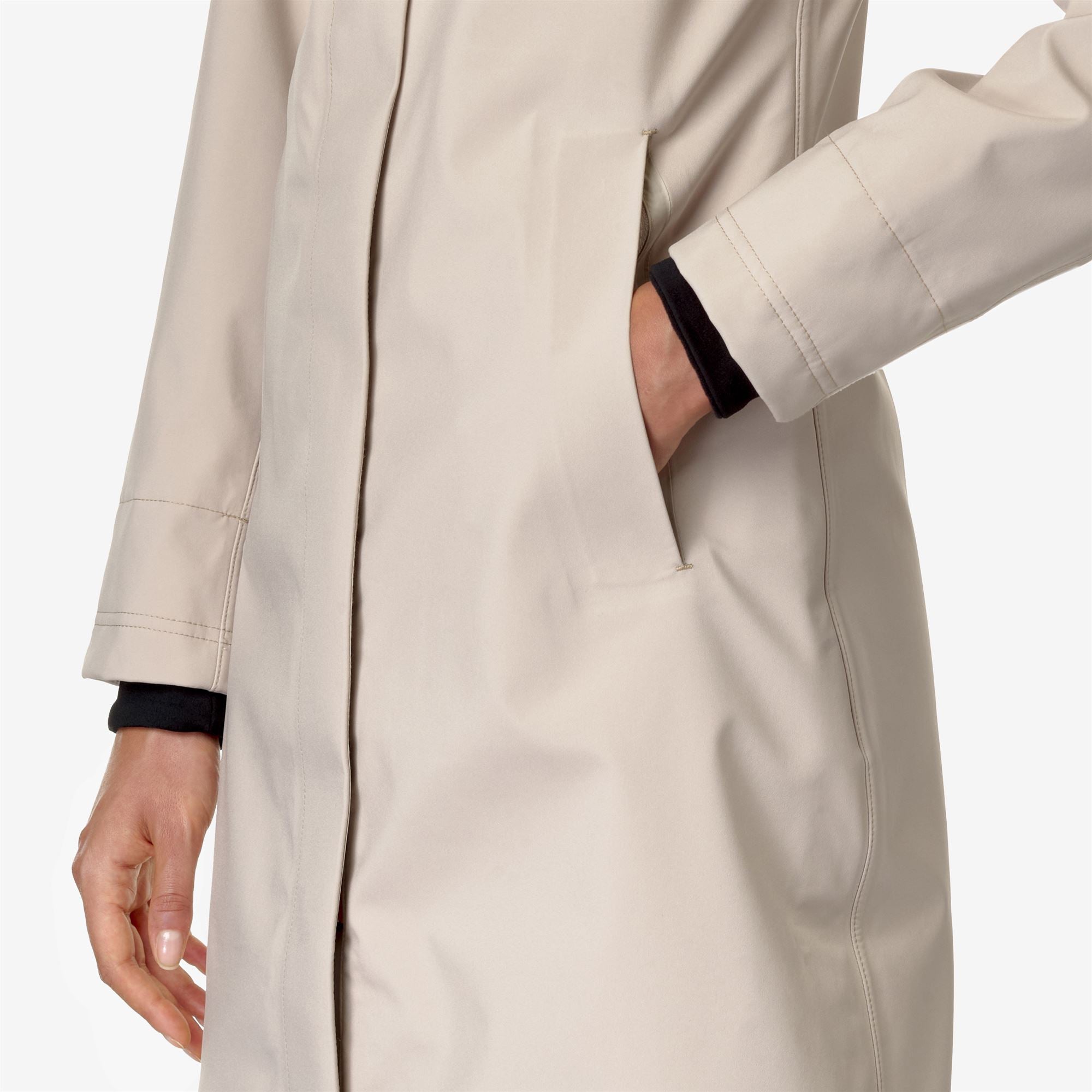 STEPHY BONDED - Jackets - 3/4 LENGTH - Woman - BEIGE G-BLUE D