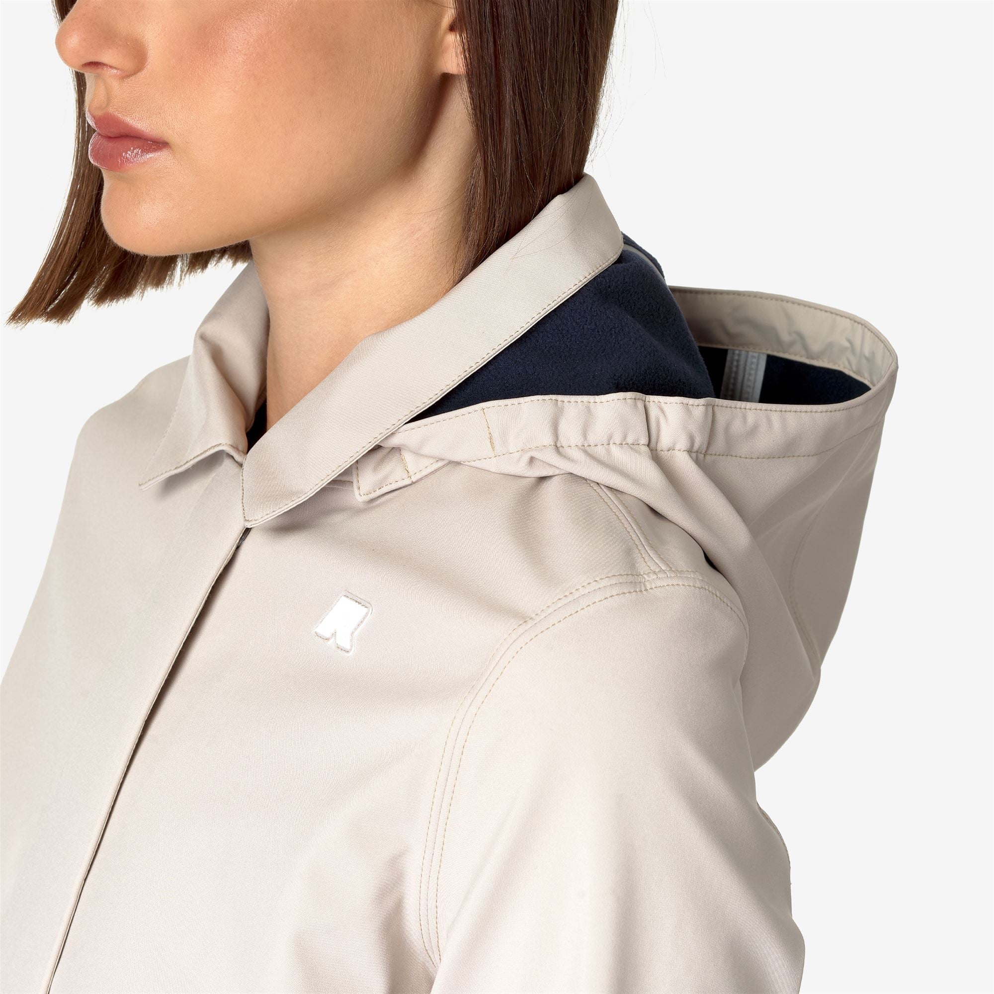 MATHY BONDED - Jackets - 3/4 LENGTH - Woman - BEIGE G-BLUE D