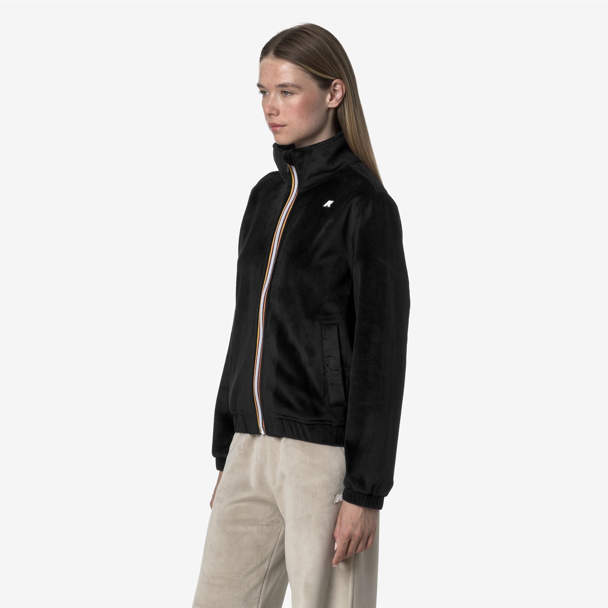 VIVIETTE VELOUR POLAR - Fleece - Jacket - Woman - BLACK PURE-BLACK PURE