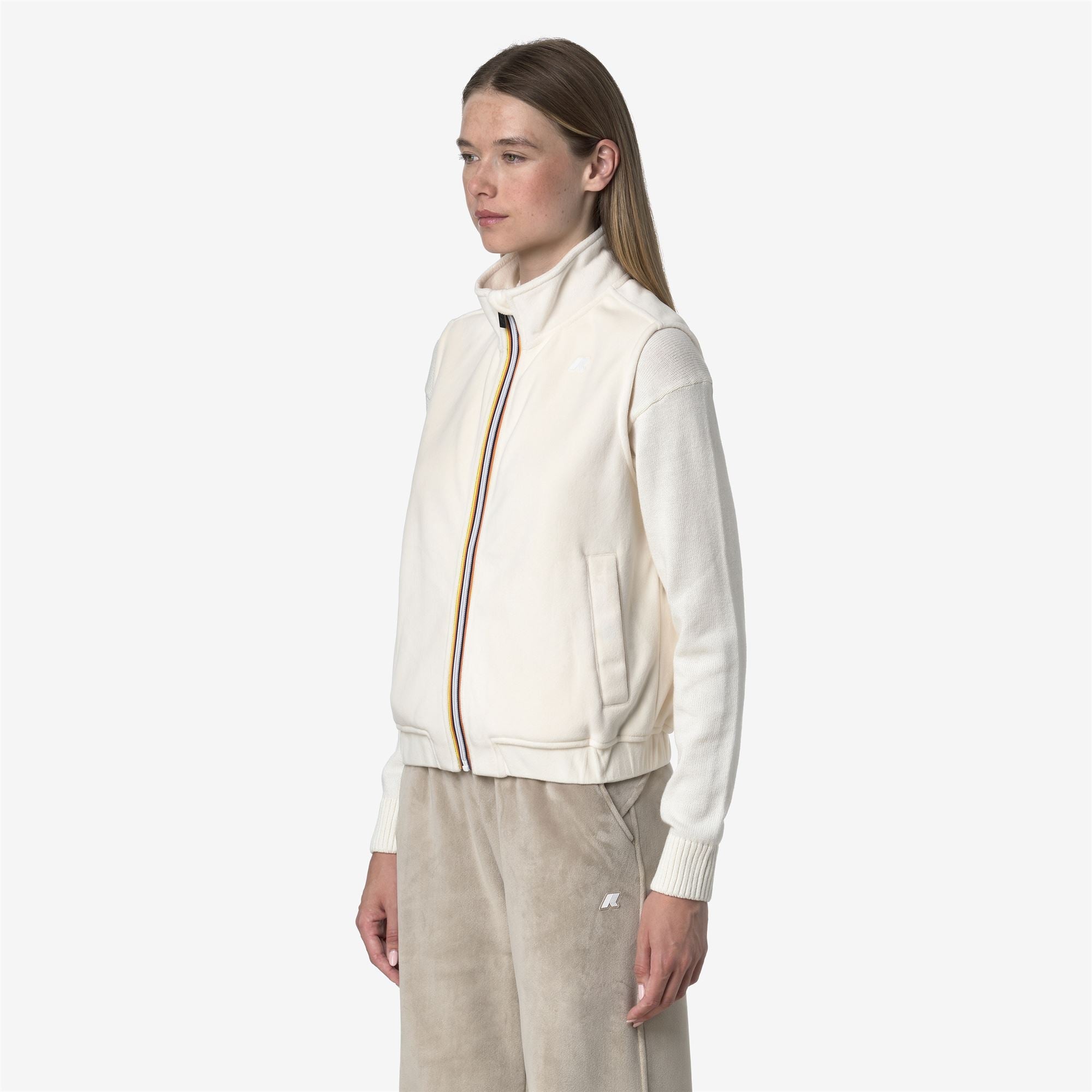 VIVIELME VELOUR POLAR - Fleece - Vest - Woman - WHITE G-WHITE G