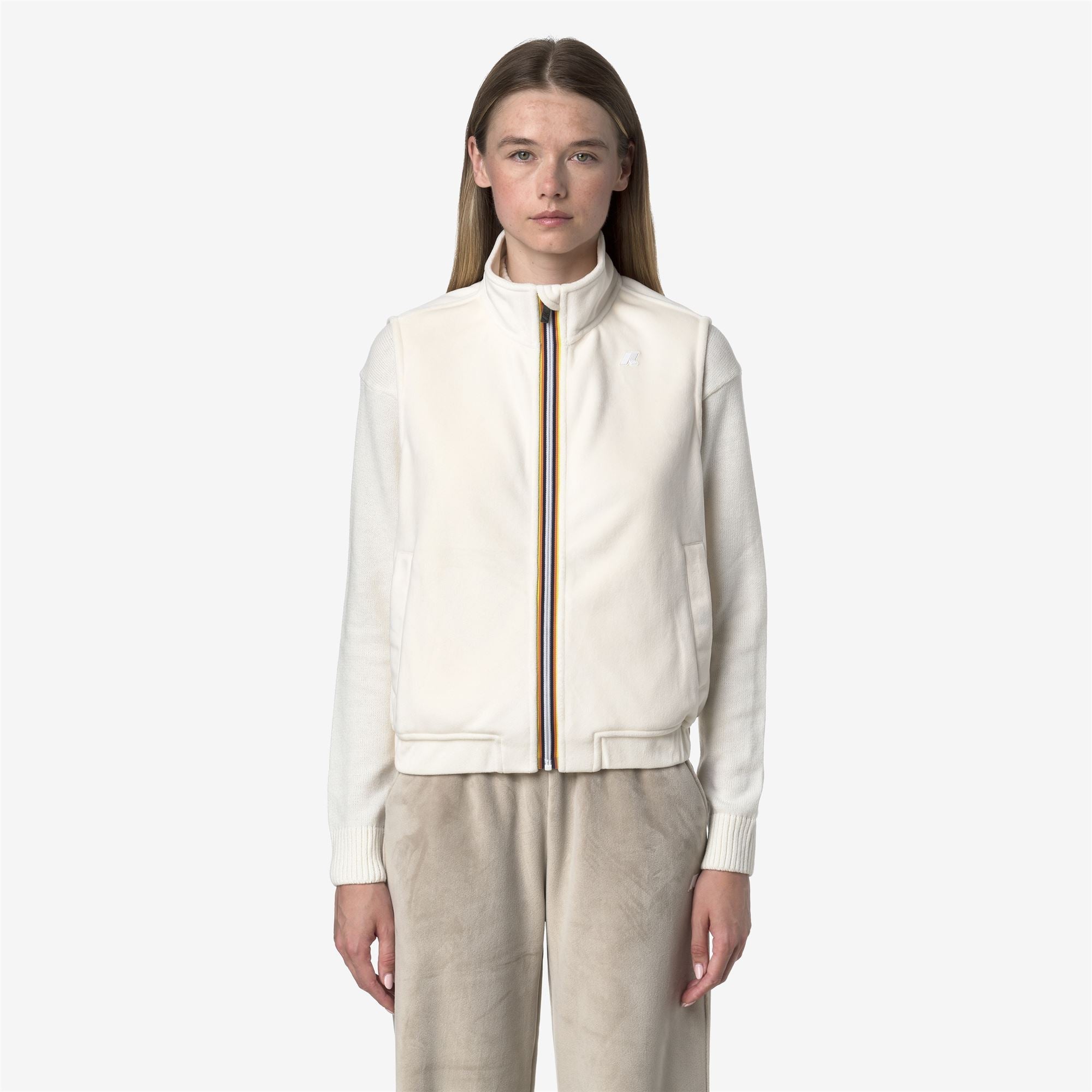 VIVIELME VELOUR POLAR - Fleece - Vest - Woman - WHITE G-WHITE G