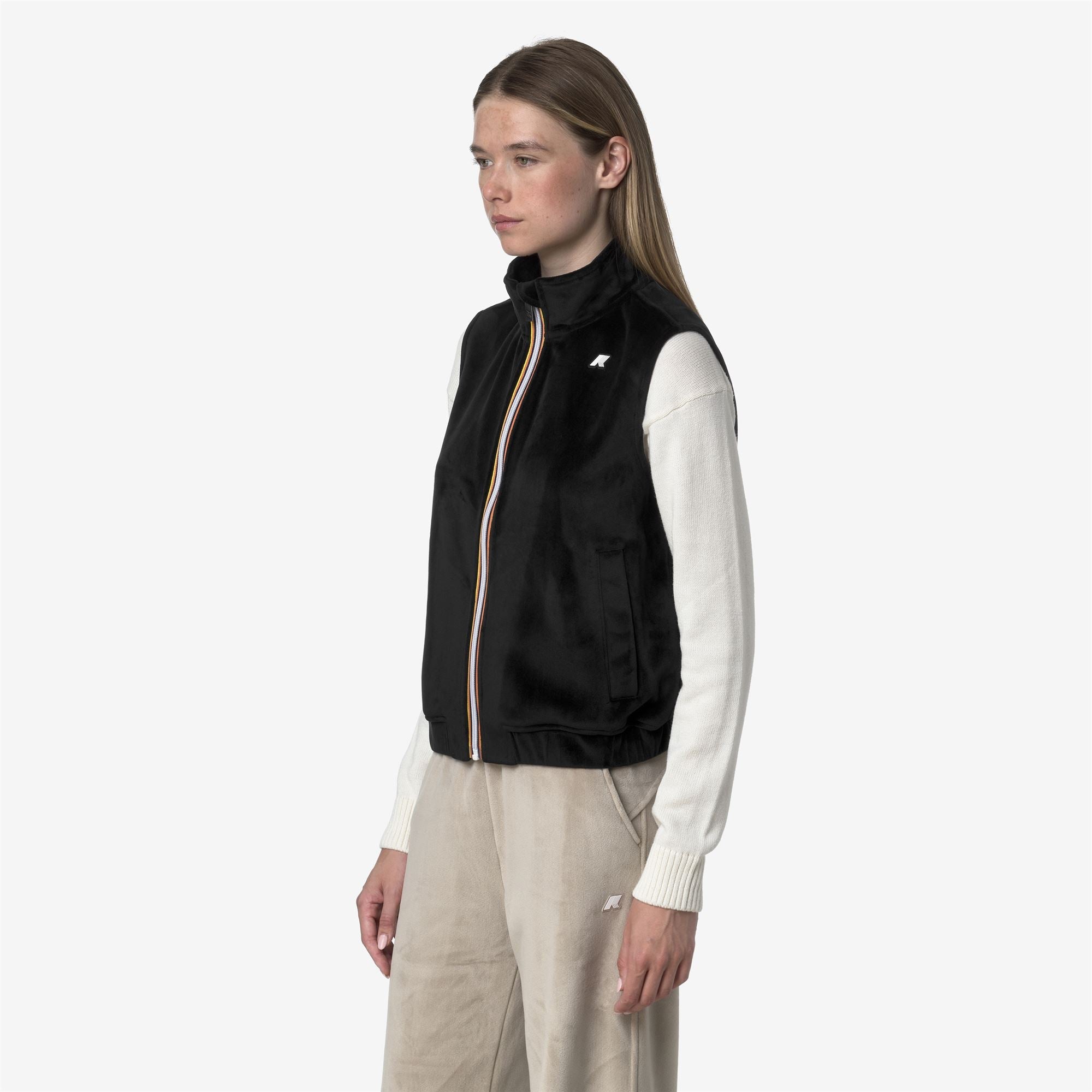 VIVIELME VELOUR POLAR - Fleece - Vest - Woman - BLACK PURE-BLACK PURE