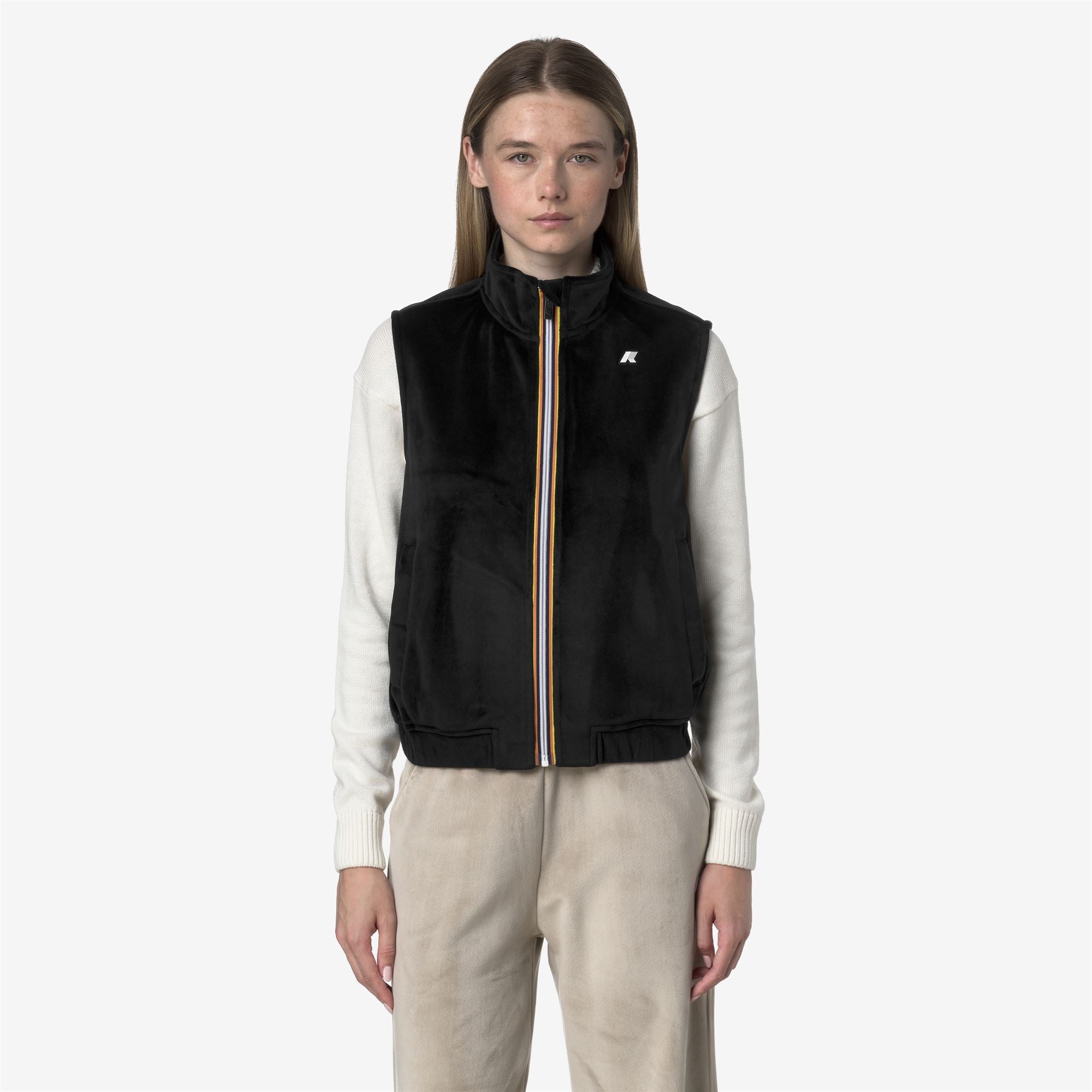 VIVIELME VELOUR POLAR - Fleece - Vest - Woman - BLACK PURE-BLACK PURE