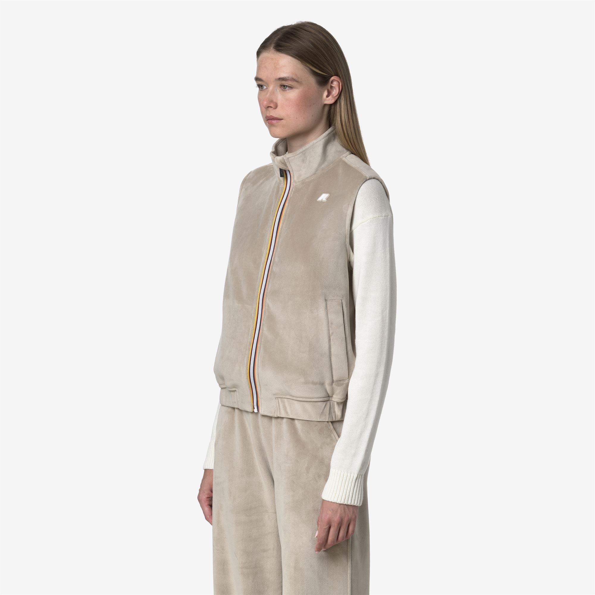 VIVIELME VELOUR POLAR - Fleece - Vest - Woman - BEIGE CASHMERE-BEIGE CASHMERE