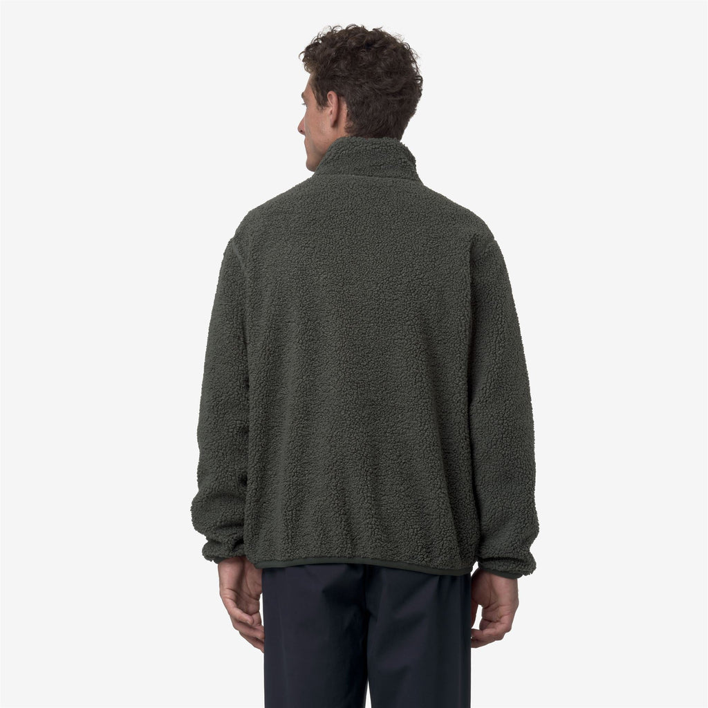PASCAL SHERPA POLAR REVERSIBLE - Fleece - Jacket - Man - GREEN BLACKISH COMBO