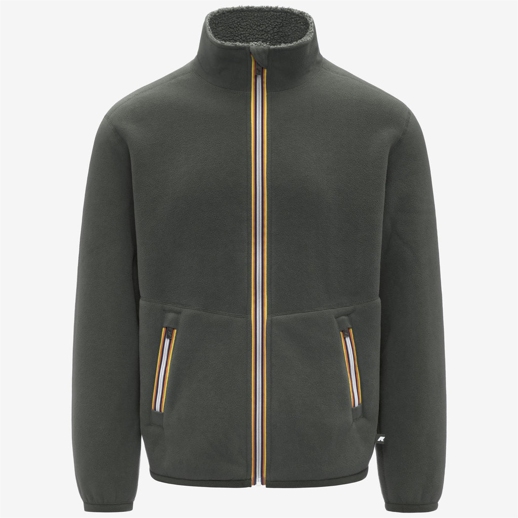 PASCAL SHERPA POLAR REVERSIBLE - Fleece - Jacket - Man - GREEN BLACKISH COMBO