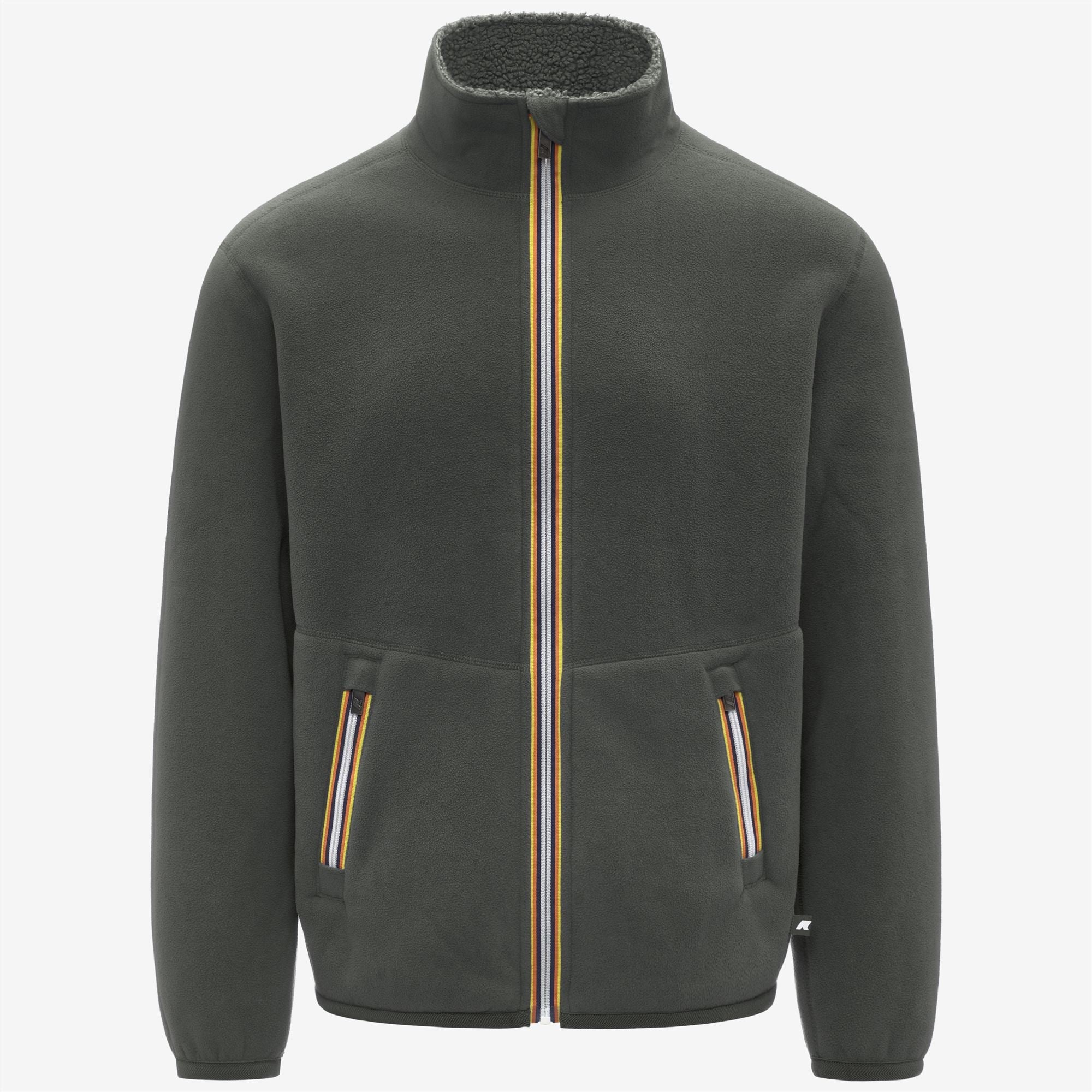 PASCAL SHERPA POLAR REVERSIBLE - Fleece - Jacket - Man - GREEN BLACKISH COMBO