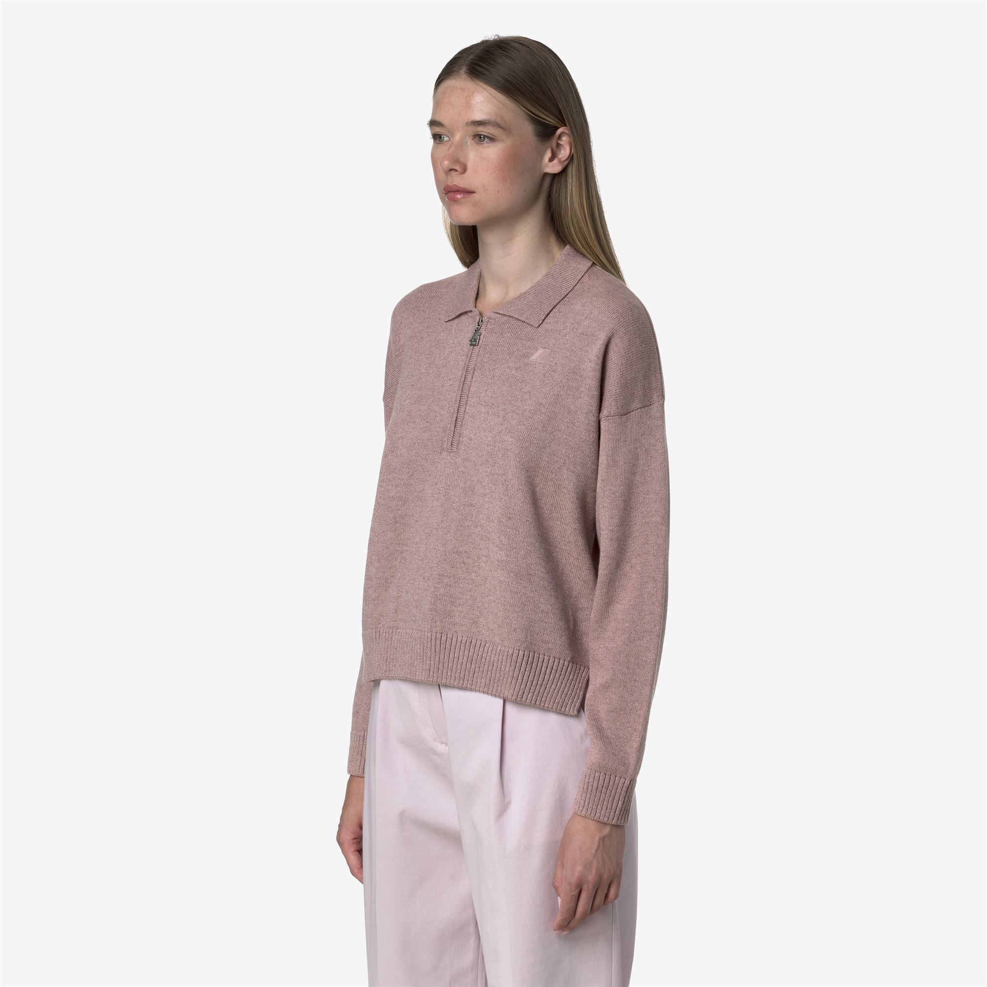 GRAMARNIER COTTON CASHMERE AF - KNITWEAR - Pull Over - Woman - PINK FAWN MEL