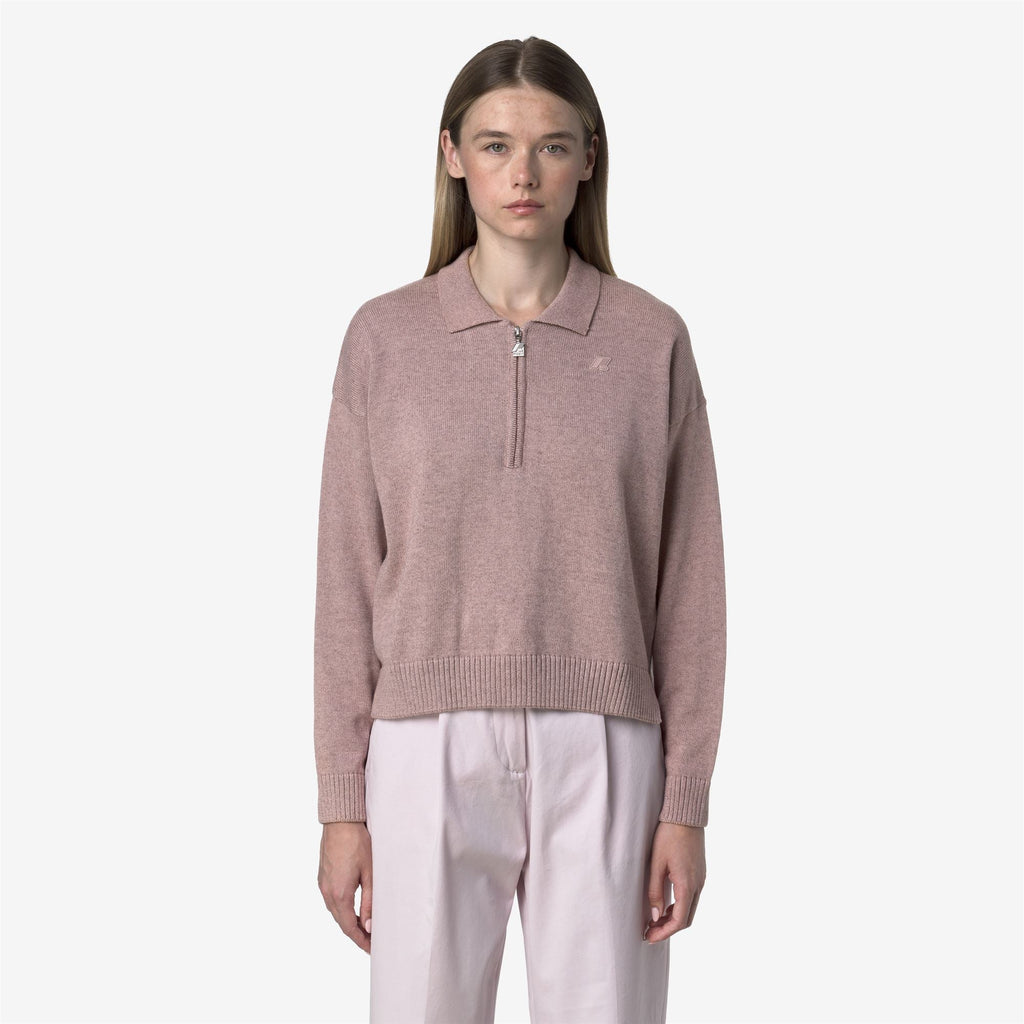 GRAMARNIER COTTON CASHMERE AF - KNITWEAR - Pull Over - Woman - PINK FAWN MEL