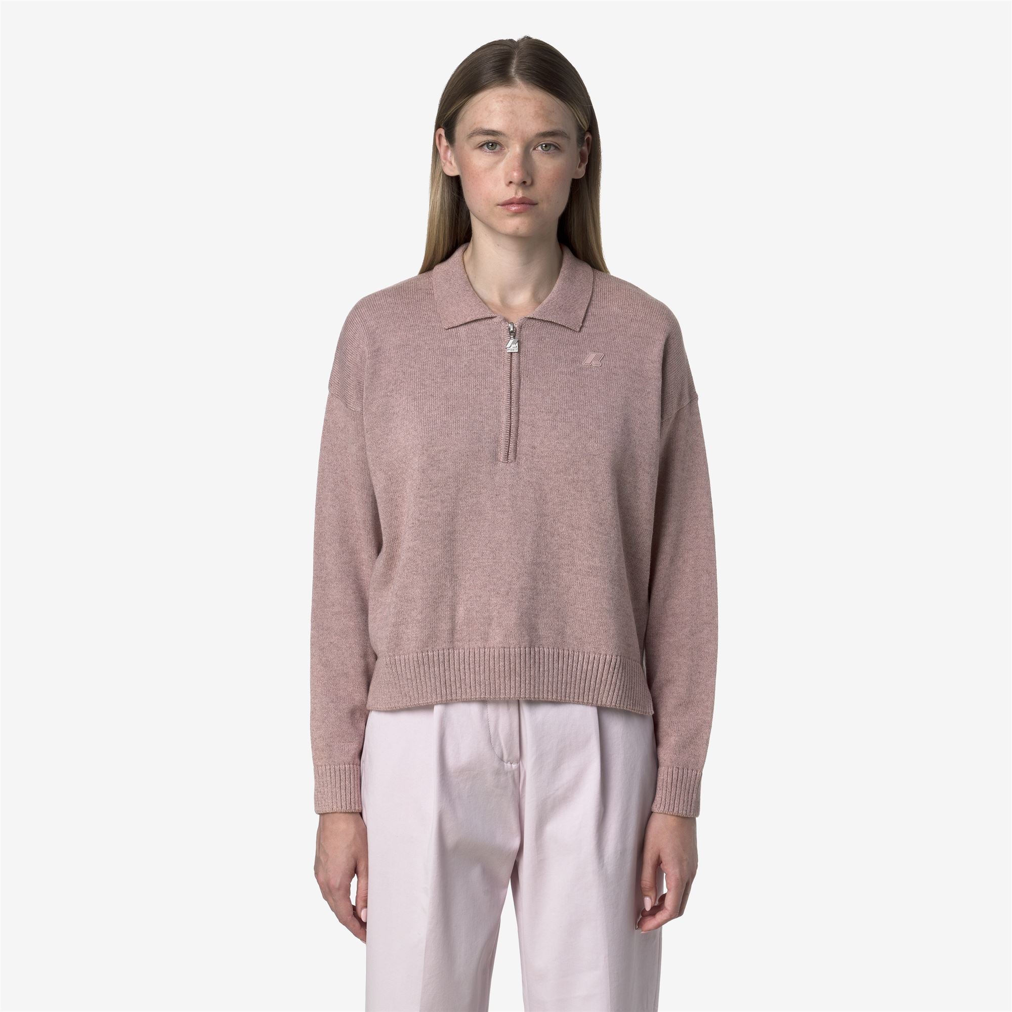 GRAMARNIER COTTON CASHMERE AF - KNITWEAR - Pull Over - Woman - PINK FAWN MEL