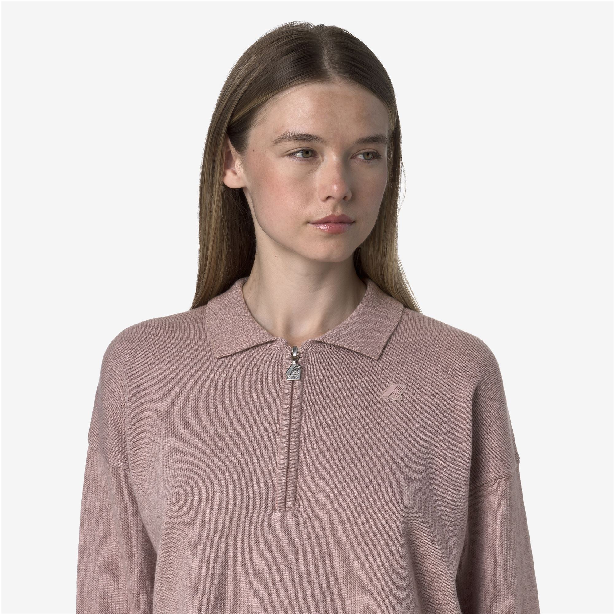 GRAMARNIER COTTON CASHMERE AF - KNITWEAR - Pull Over - Woman - PINK FAWN MEL