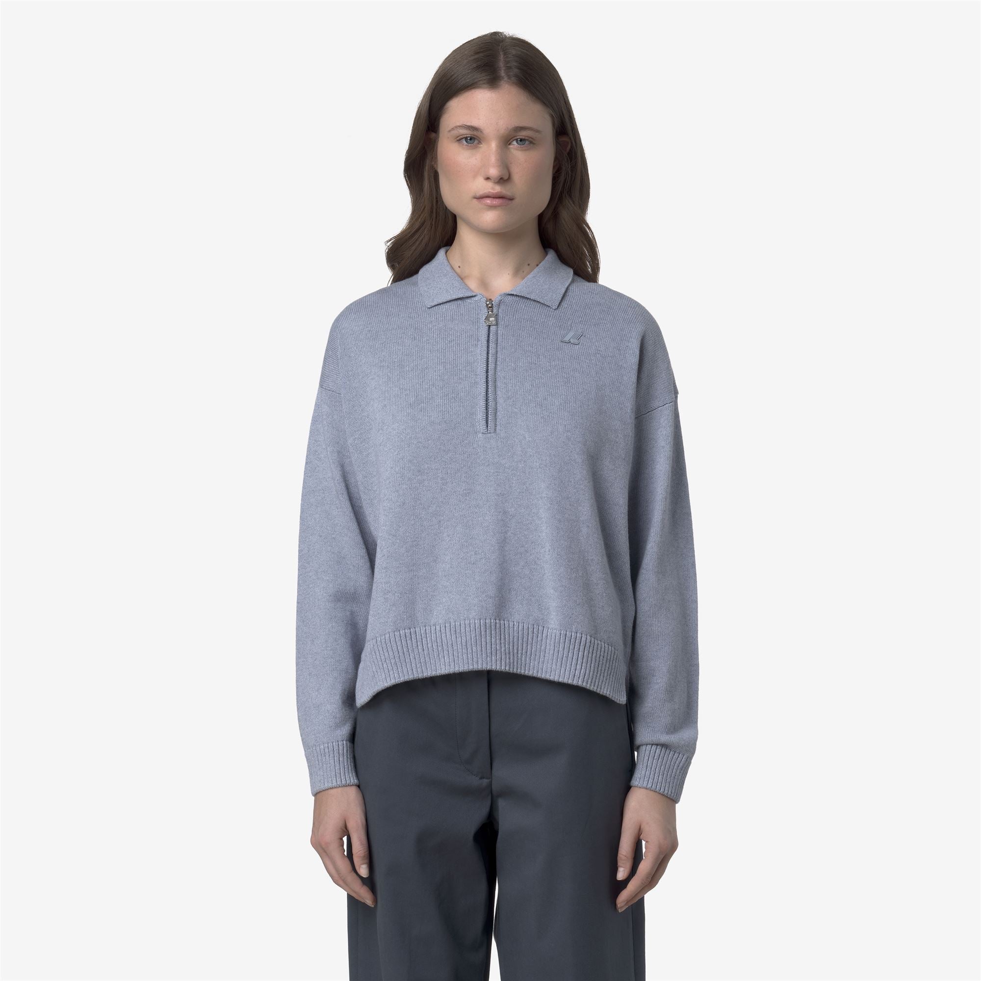 GRAMARNIER COTTON CASHMERE AF - KNITWEAR - Pull Over - Woman - AZURE MEL