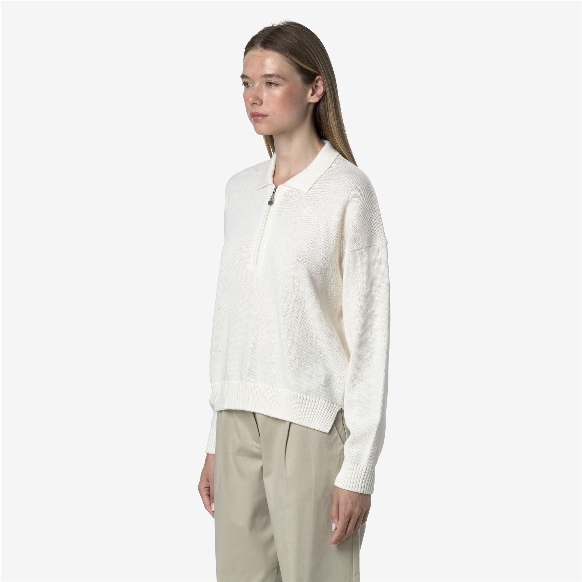 GRAMARNIER COTTON CASHMERE AF - KNITWEAR - Pull Over - Woman - WHITE GARDENIA