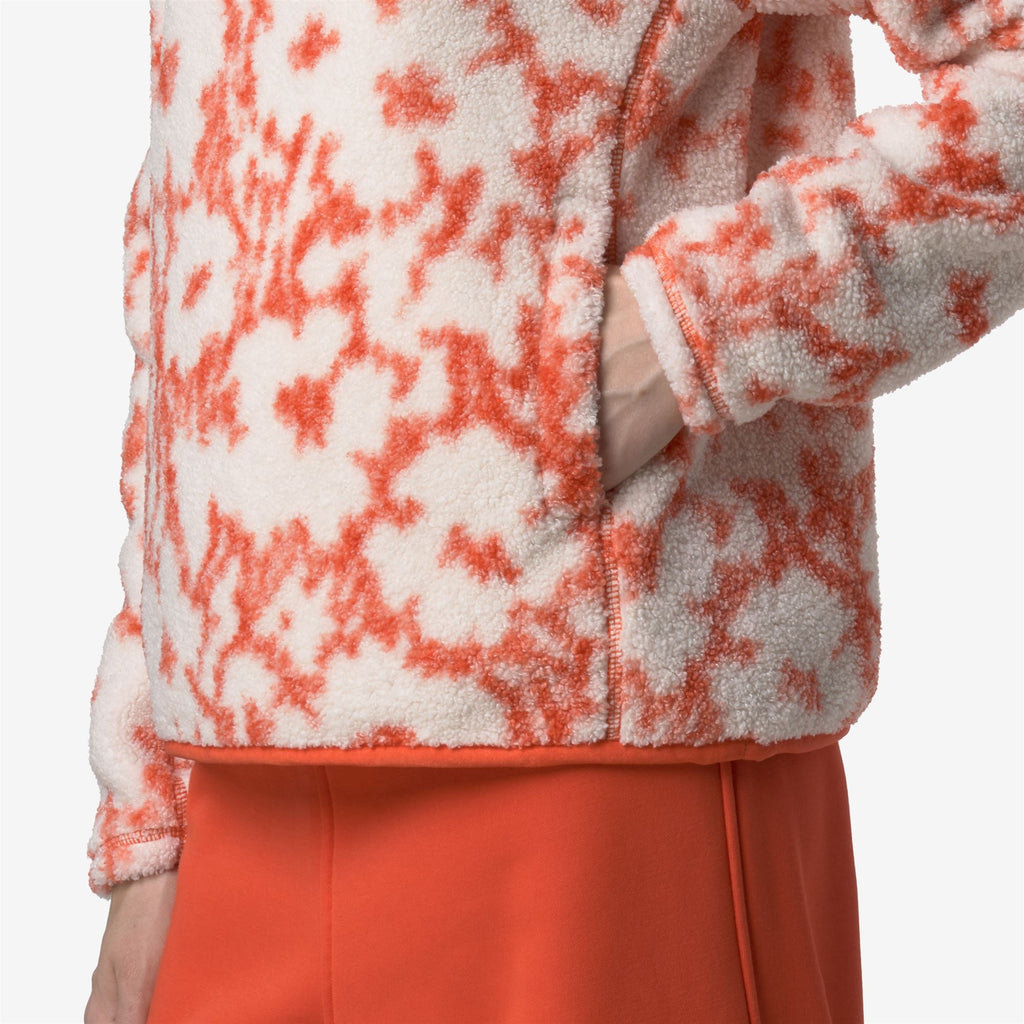 BENEDICTE ORSETTO PRINT - Fleece - Pull Over - Woman - ECRU-ORANGE FIESTA FLOWERS