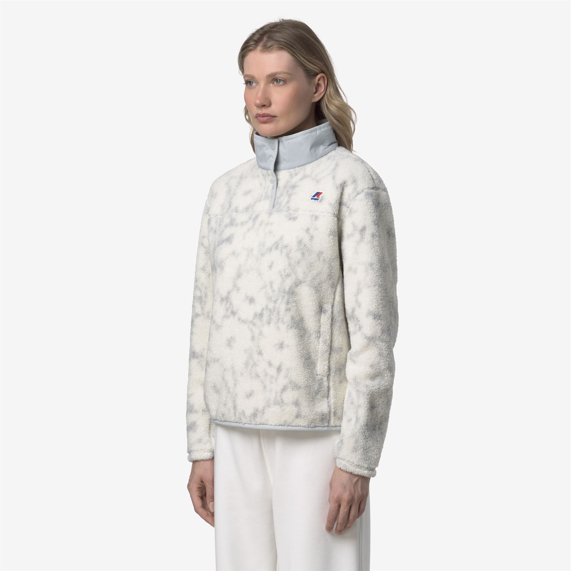BENEDICTE ORSETTO PRINT - Fleece - Pull Over - Woman - ECRU-GREY FLOWERS